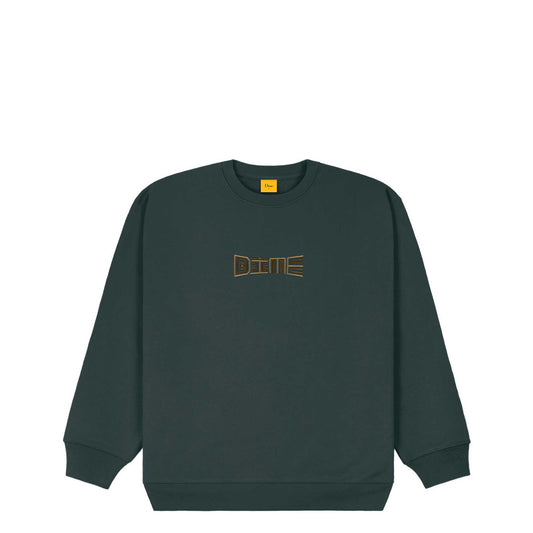 Dime Maze Crewneck, dark teal - Tiki Room Skateboards - 1