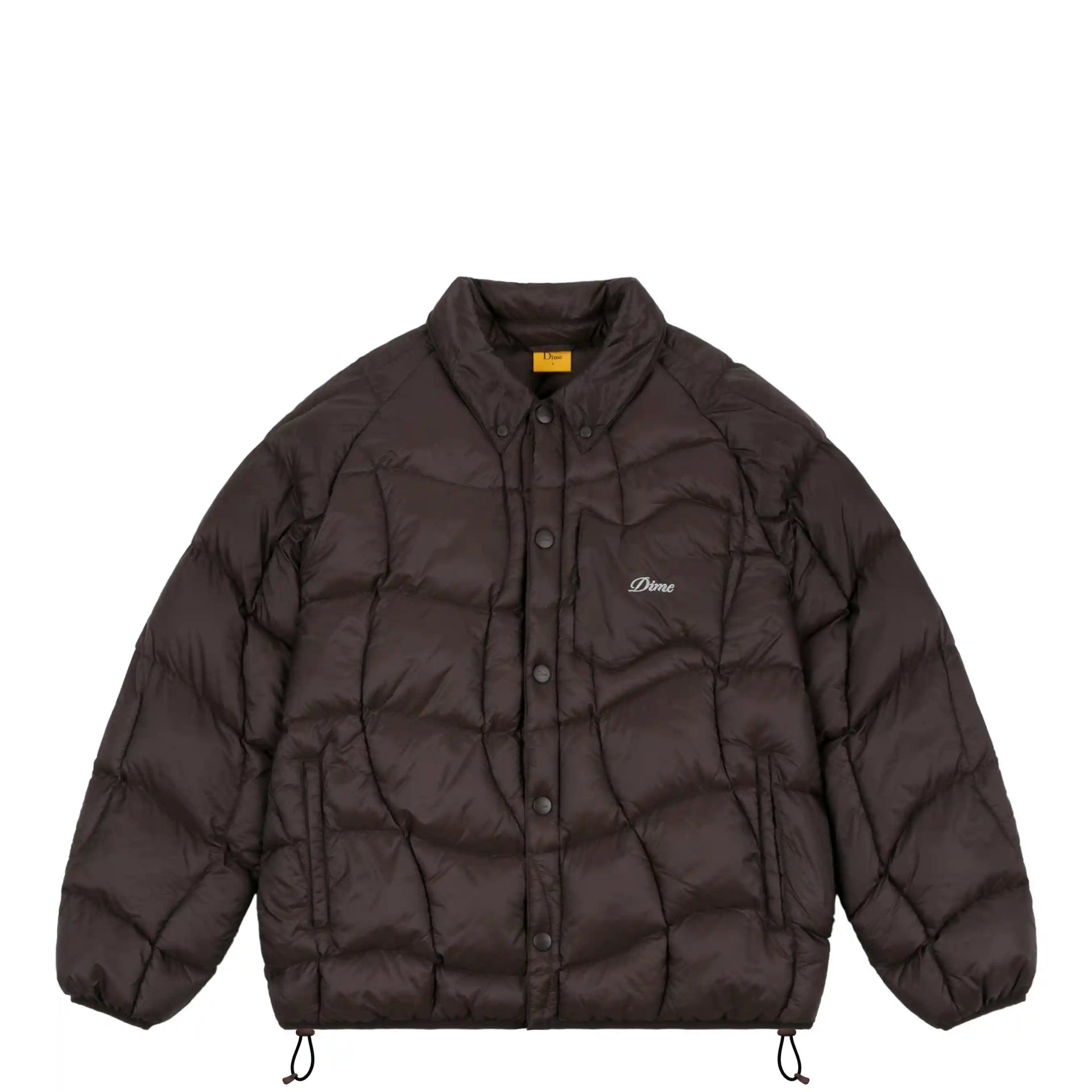 Dime Midweight Wave Puffer Jacket, espresso – Tiki Room Skateboards