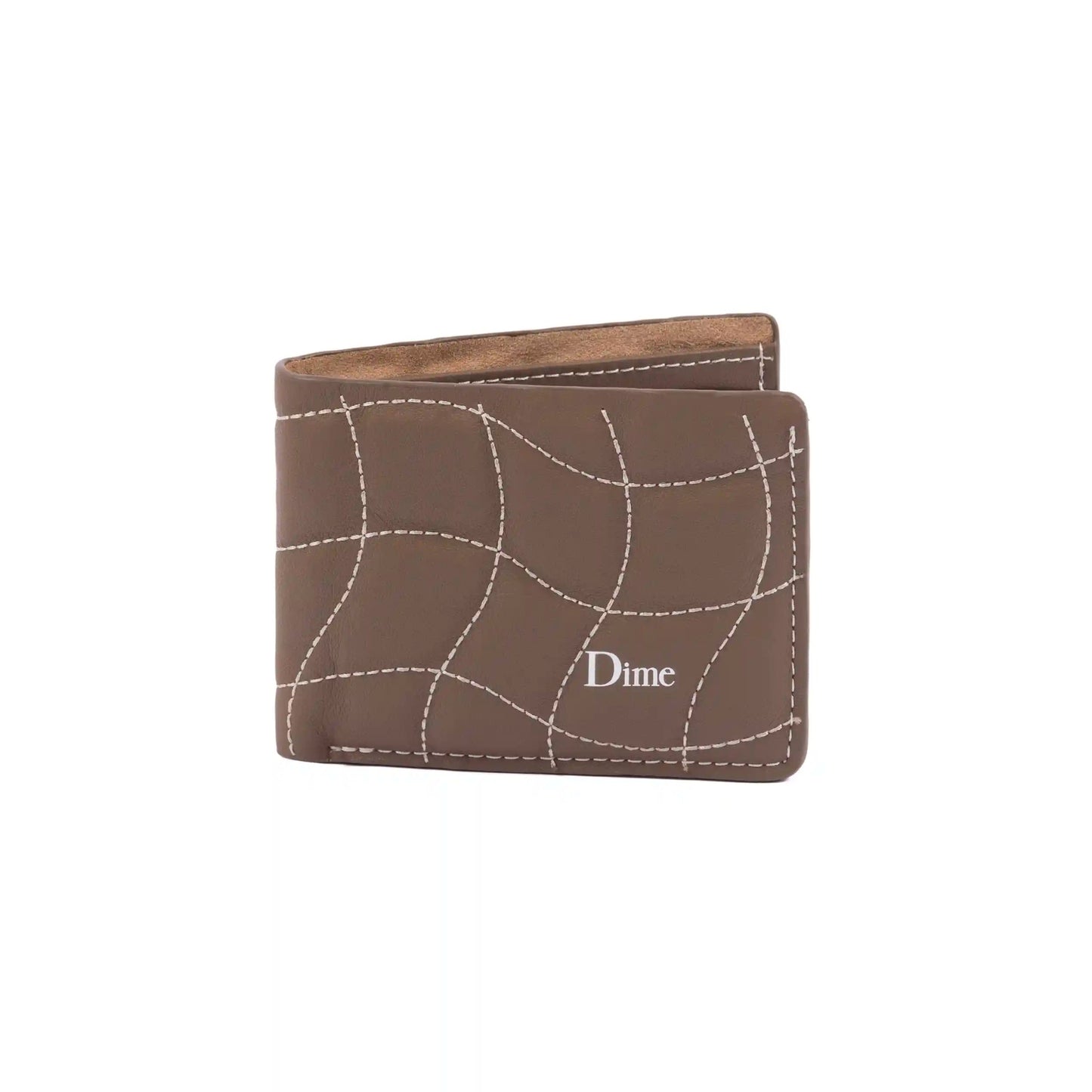 Dime Quilted Bifold Wallet, brown - Tiki Room Skateboards - 1