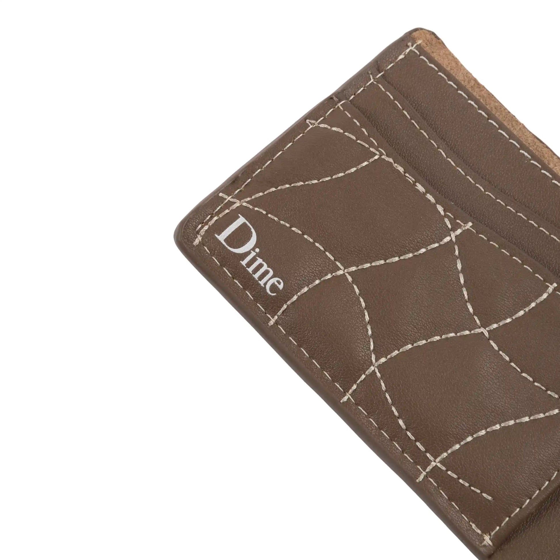 Dime Quilted Bifold Wallet, brown - Tiki Room Skateboards - 3