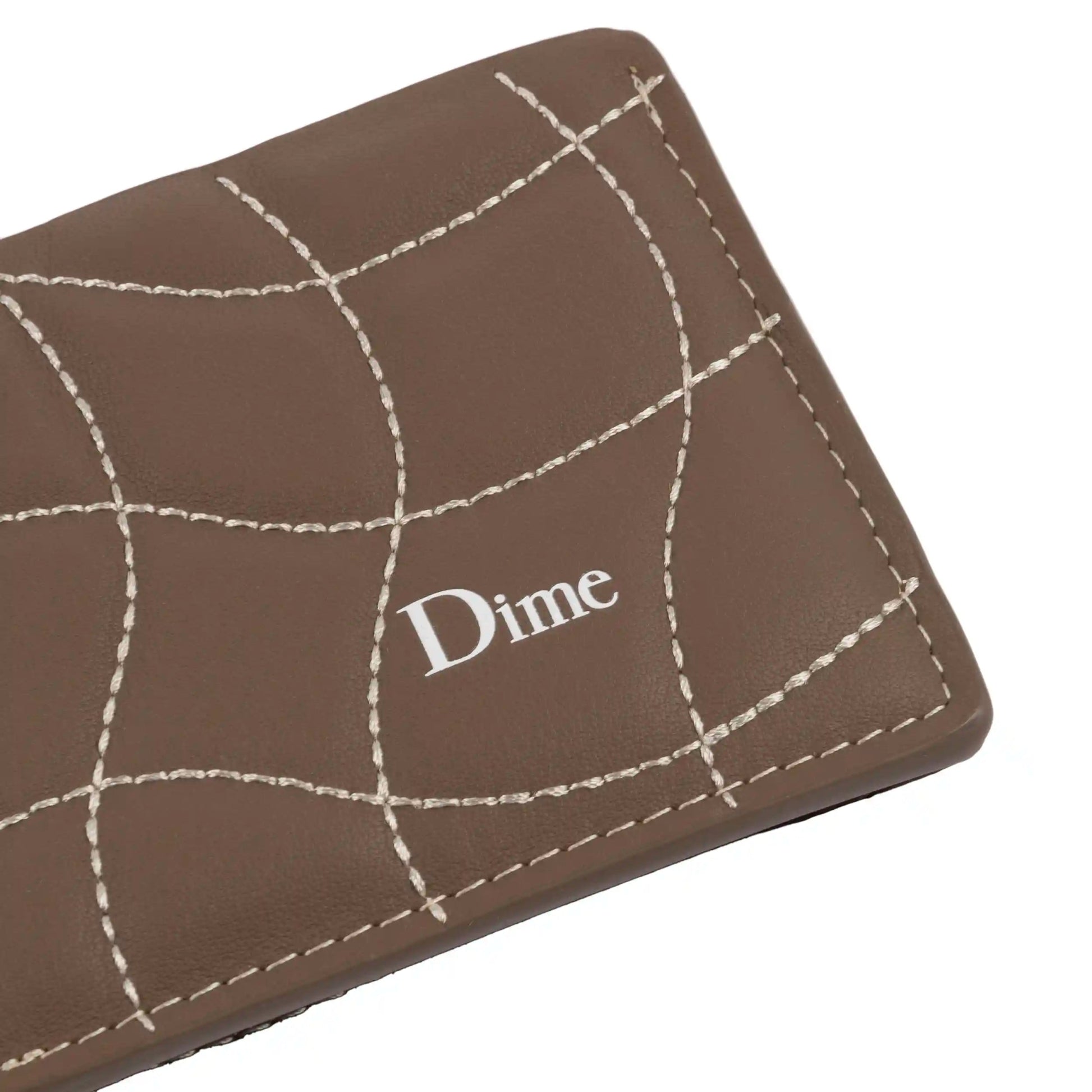 Dime Quilted Bifold Wallet, brown - Tiki Room Skateboards - 2