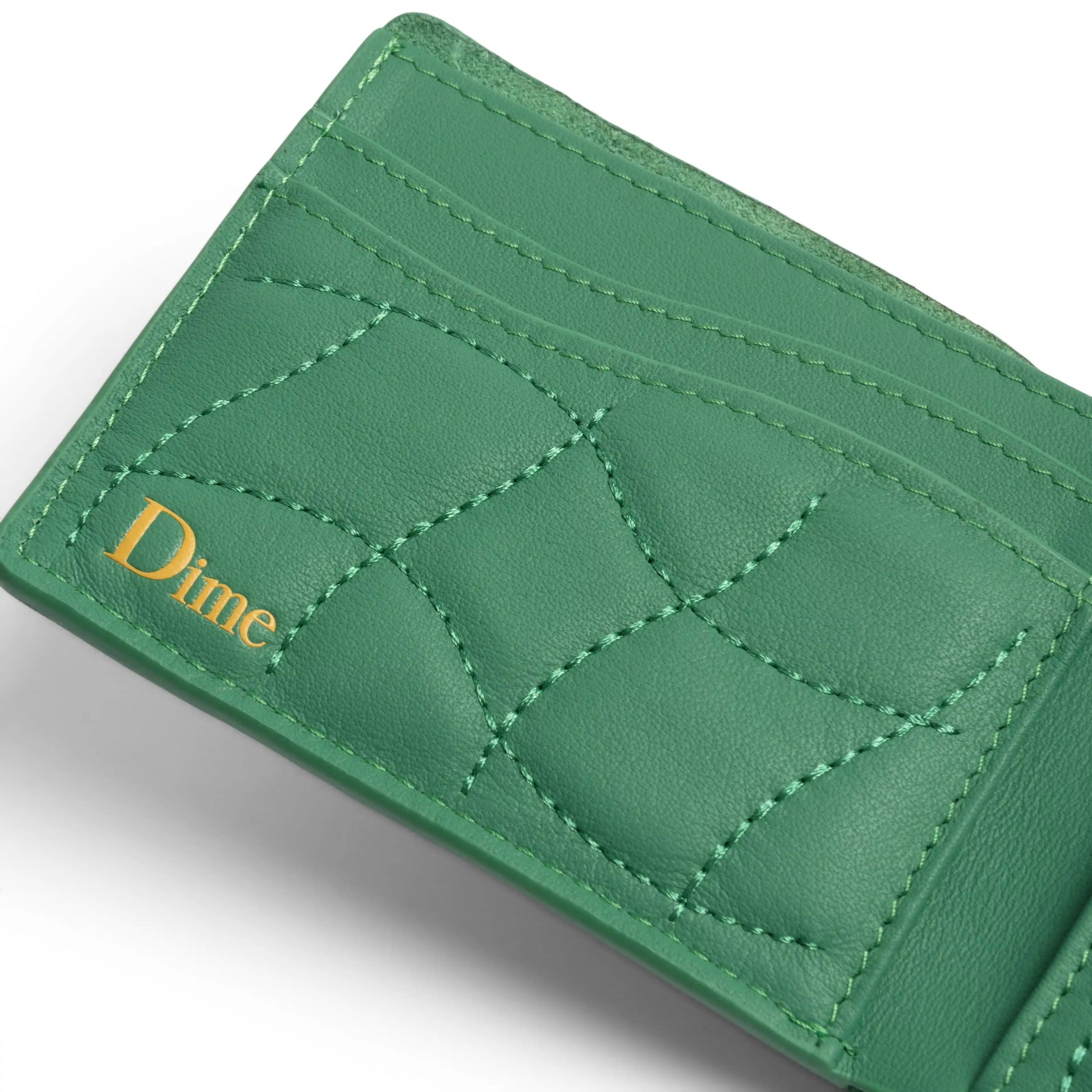 Dime Quilted Bifold Wallet, grass