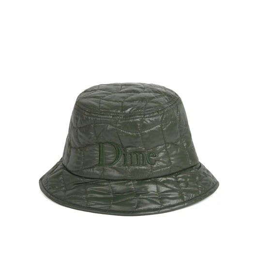 Dime Quilted Outline Bucket Hat, army - Tiki Room Skateboards - 1