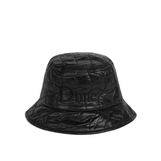 Dime Quilted Outline Bucket Hat, black - Tiki Room Skateboards - 1