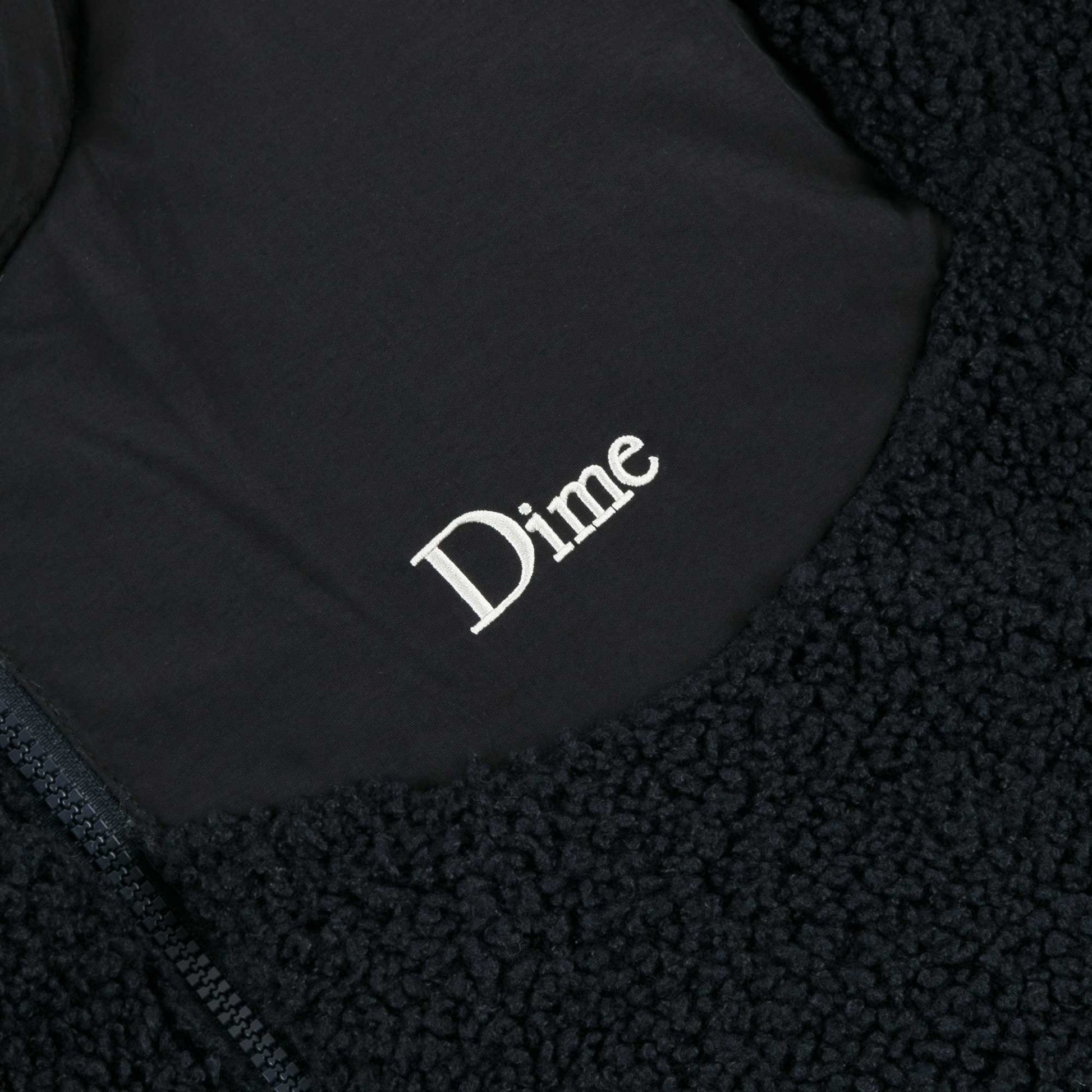 Dime Sherpa Puffer Jacket, navy - Tiki Room Skateboards - 6