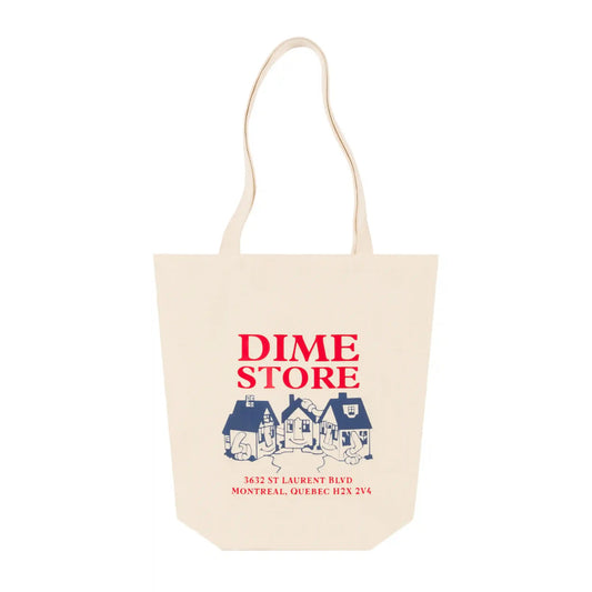 Dime Skateshop Tote Bag, off white