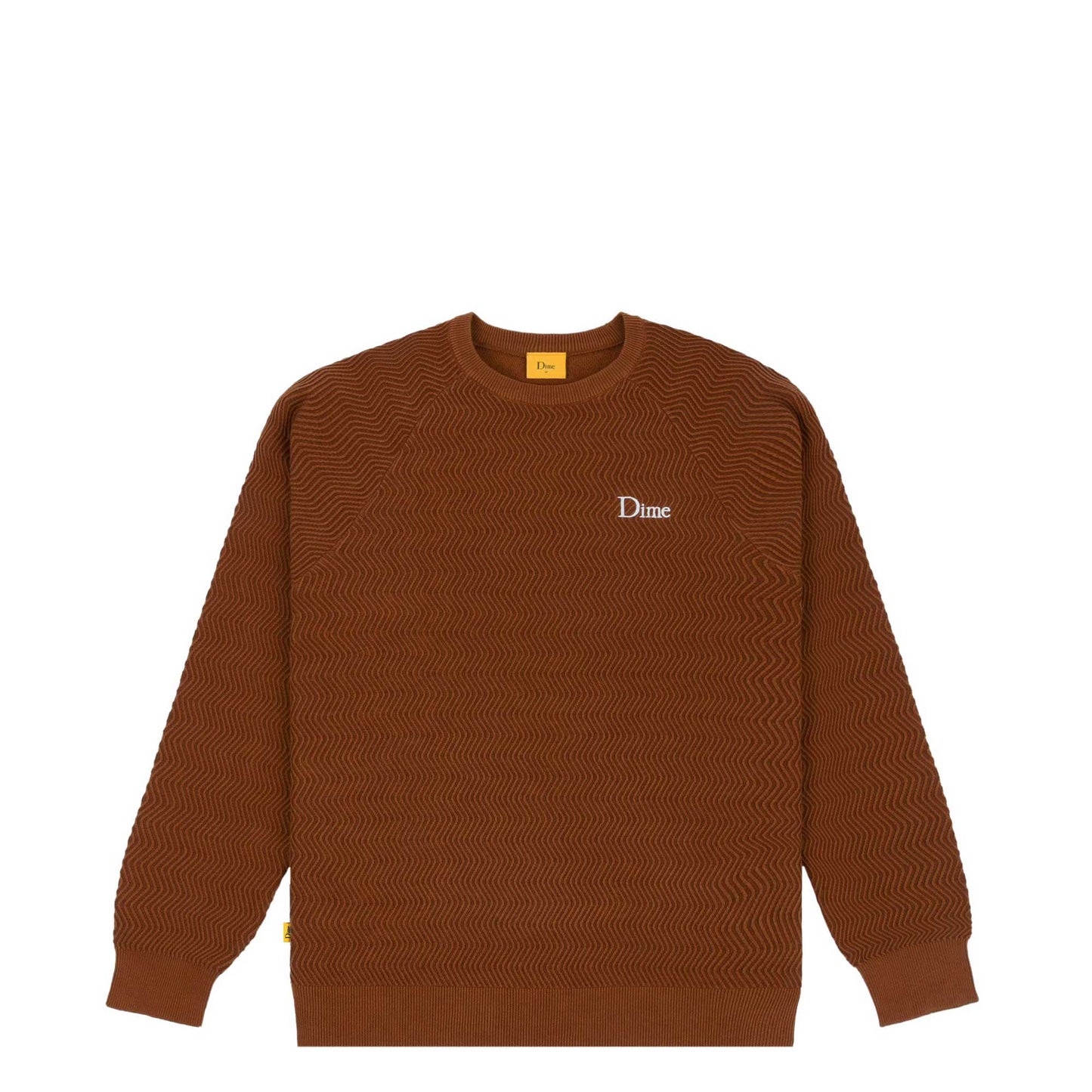 Dime Wave Cable Knit Sweater, raw sienna - Tiki Room Skateboards - 1