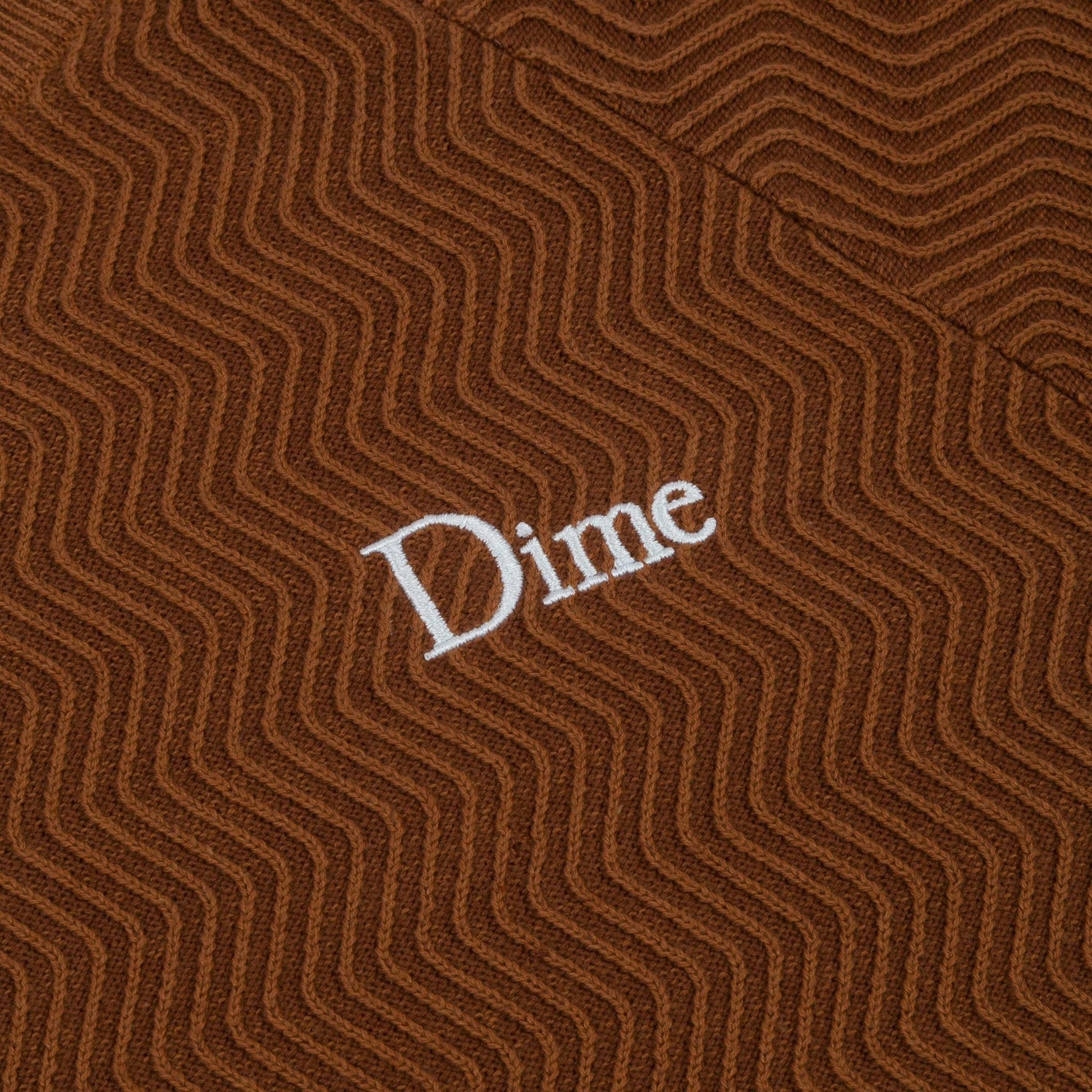 Dime Wave Cable Knit Sweater, raw sienna - Tiki Room Skateboards - 2