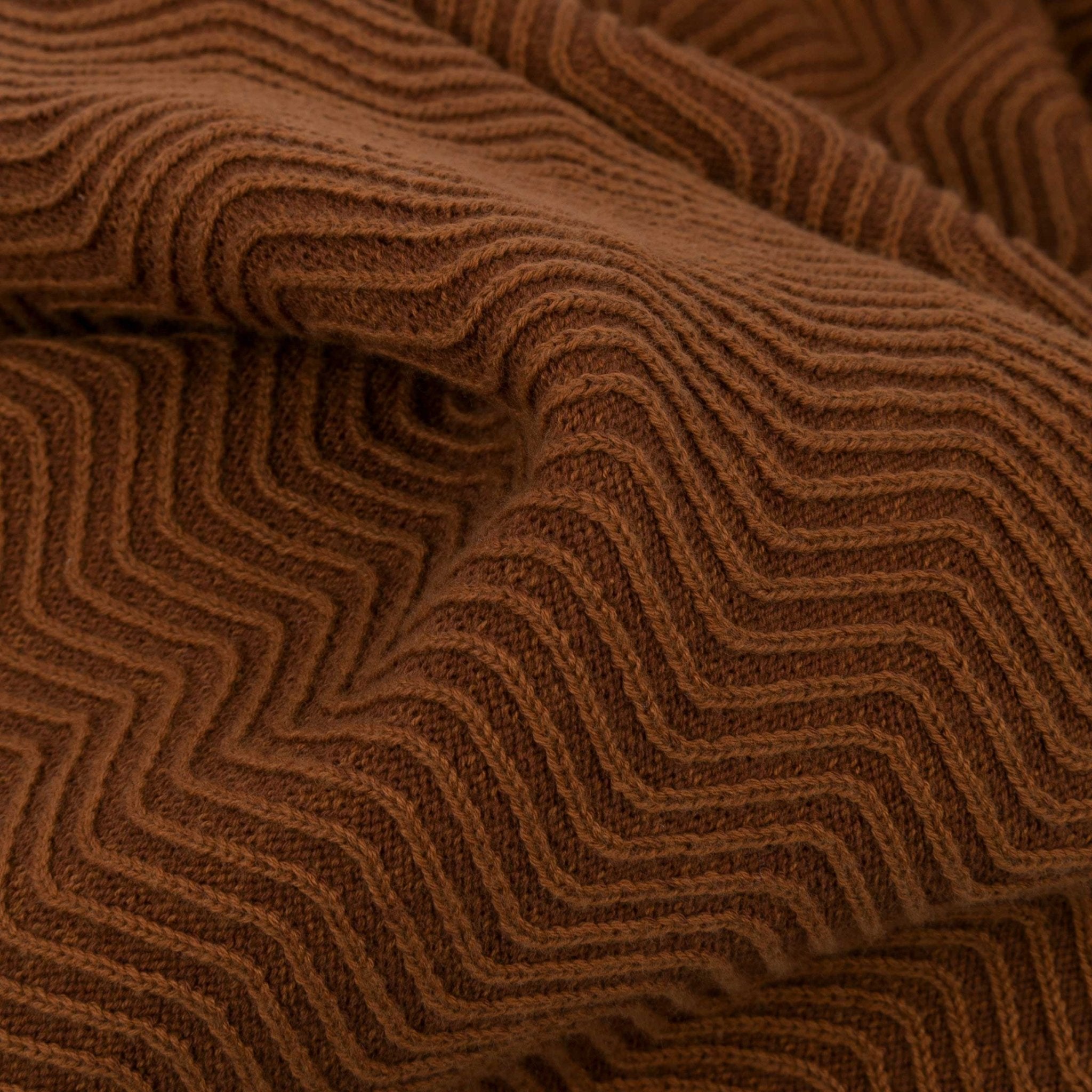 Dime Wave Cable Knit Sweater, raw sienna - Tiki Room Skateboards