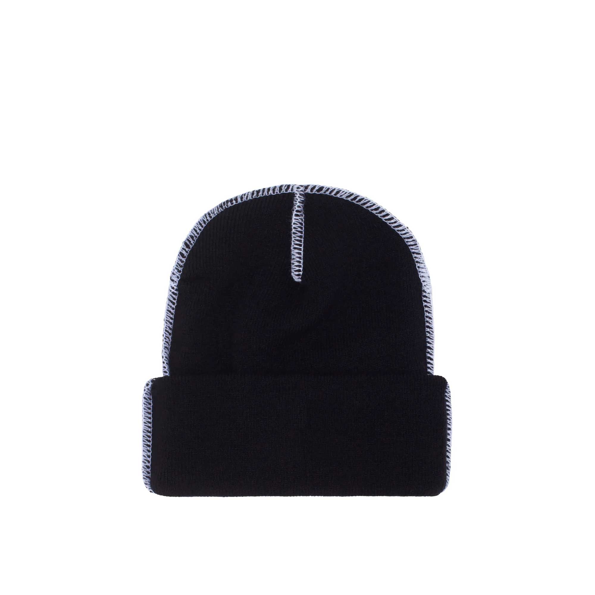 Fucking Awesome FA World Contrast Stitch Cuff Beanie, black - Tiki