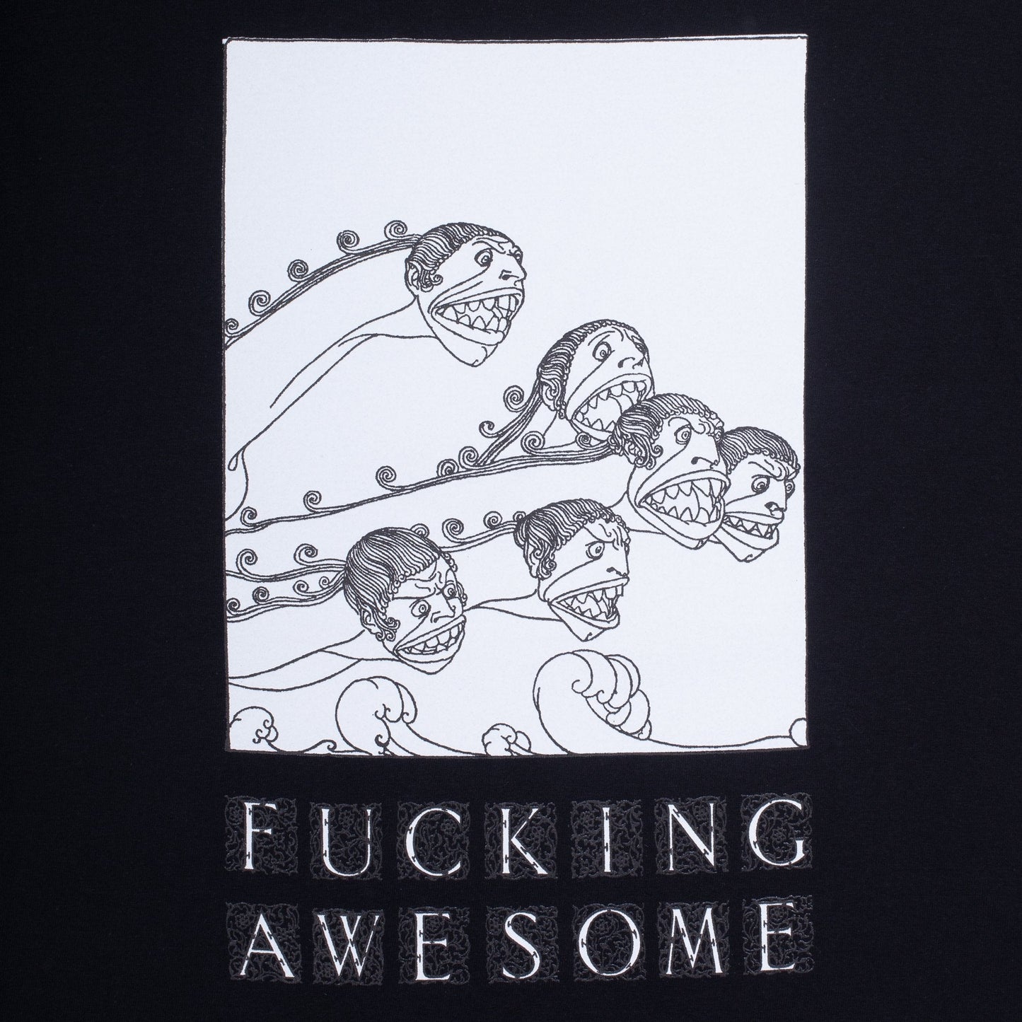 Fucking Awesome Hydra Tee, black - Tiki Room Skateboards - 4