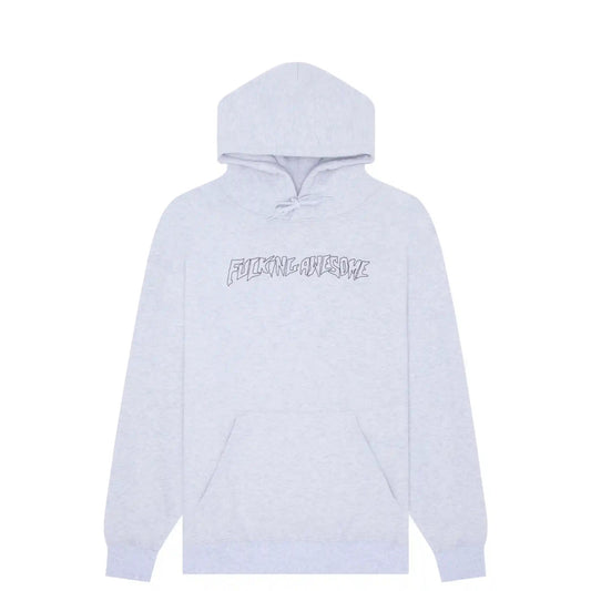 Fucking Awesome Outline Stamp Hoodie, heather grey