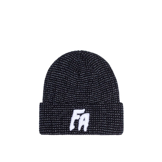 Fucking Awesome Reflective Waffle Cuff Beanie, black - Tiki Room Skateboards - 1