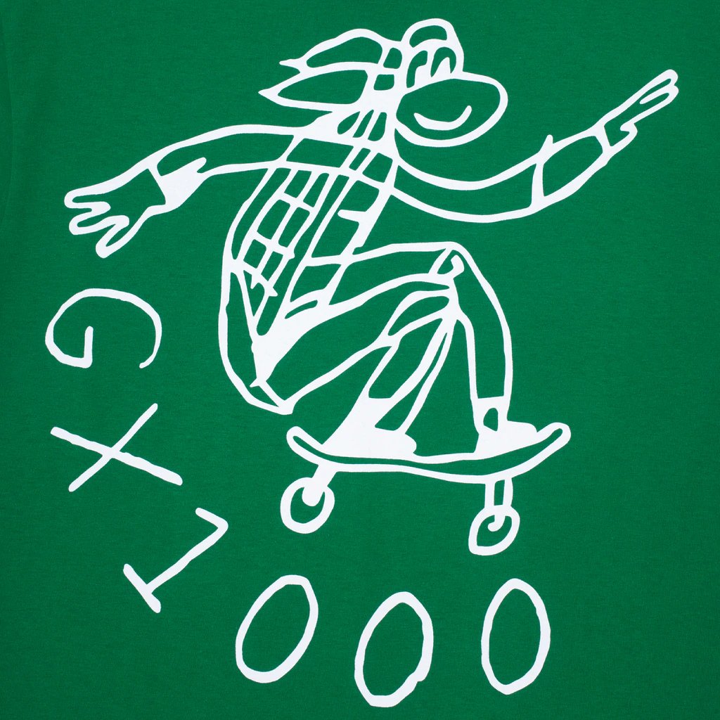 GX1000 Kowabunga tee, kelly green - Tiki Room Skateboards - 3