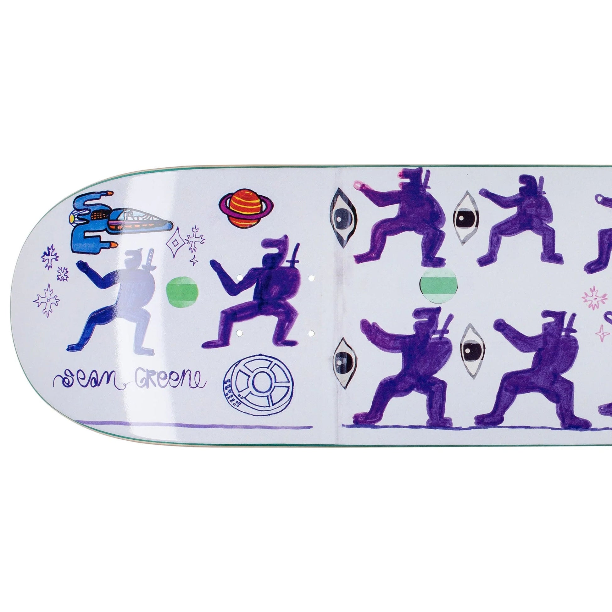 GX1000 Ninjas "Greene" Deck (8.375”) - Tiki Room Skateboards - 2