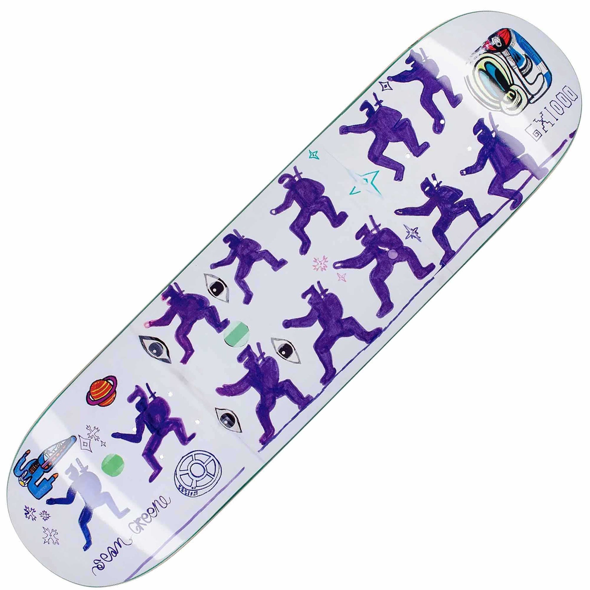 GX1000 Ninjas "Greene" Deck (8.375”) - Tiki Room Skateboards - 1