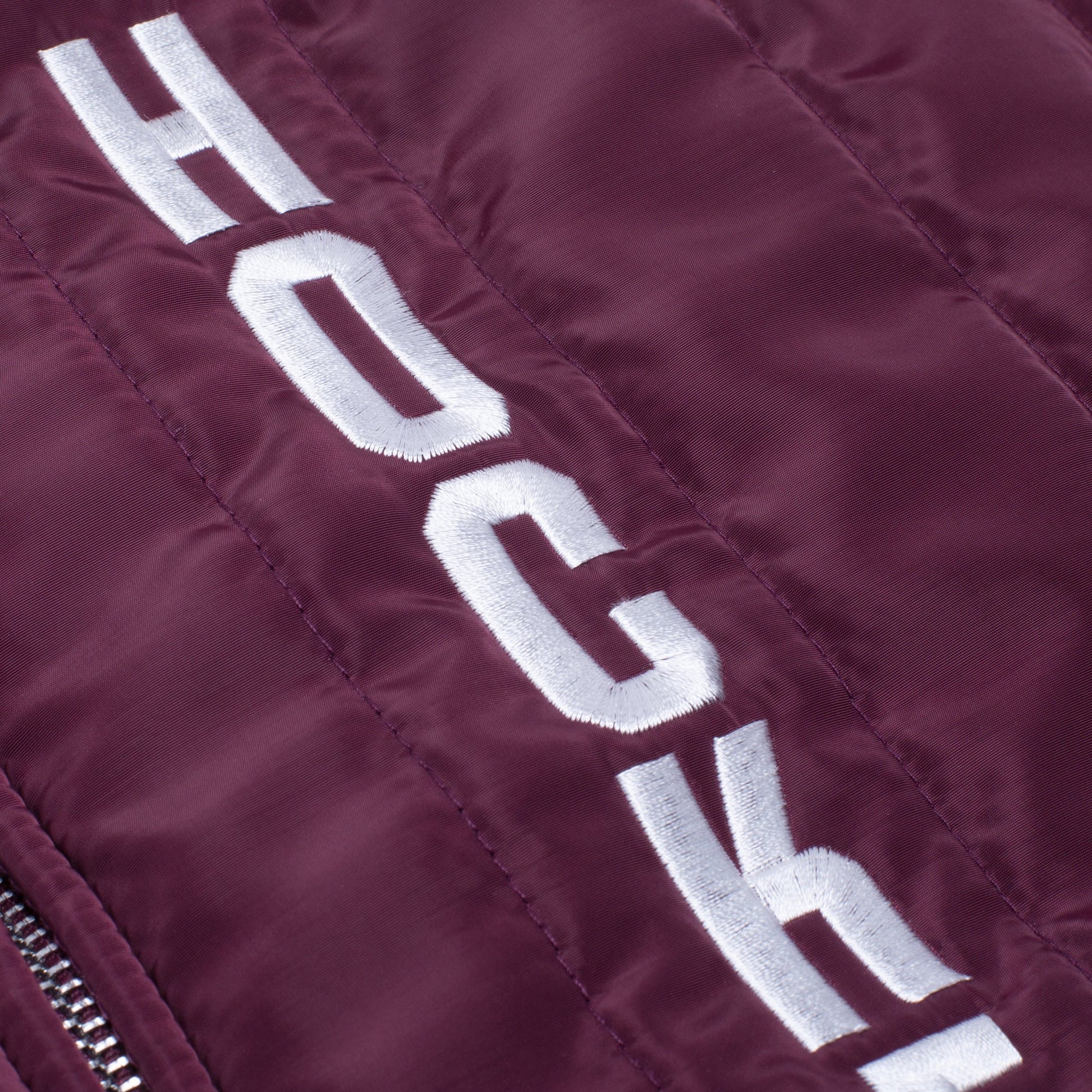 Hockey Quilted Work Jacket, wine - Tiki Room Skateboards - 3