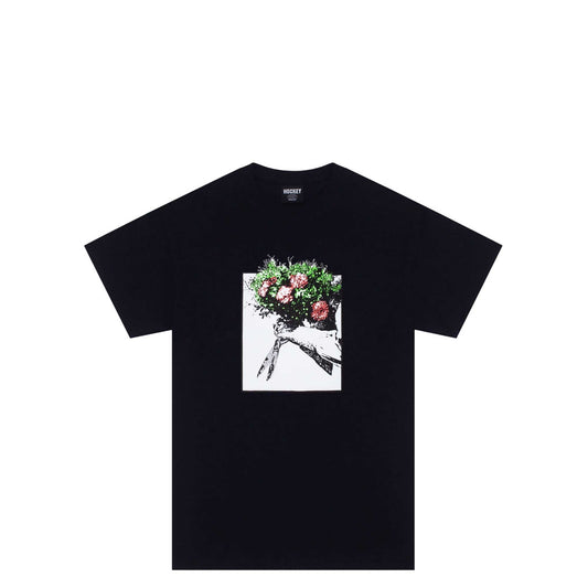 Hockey Roses Tee, black - Tiki Room Skateboards - 1