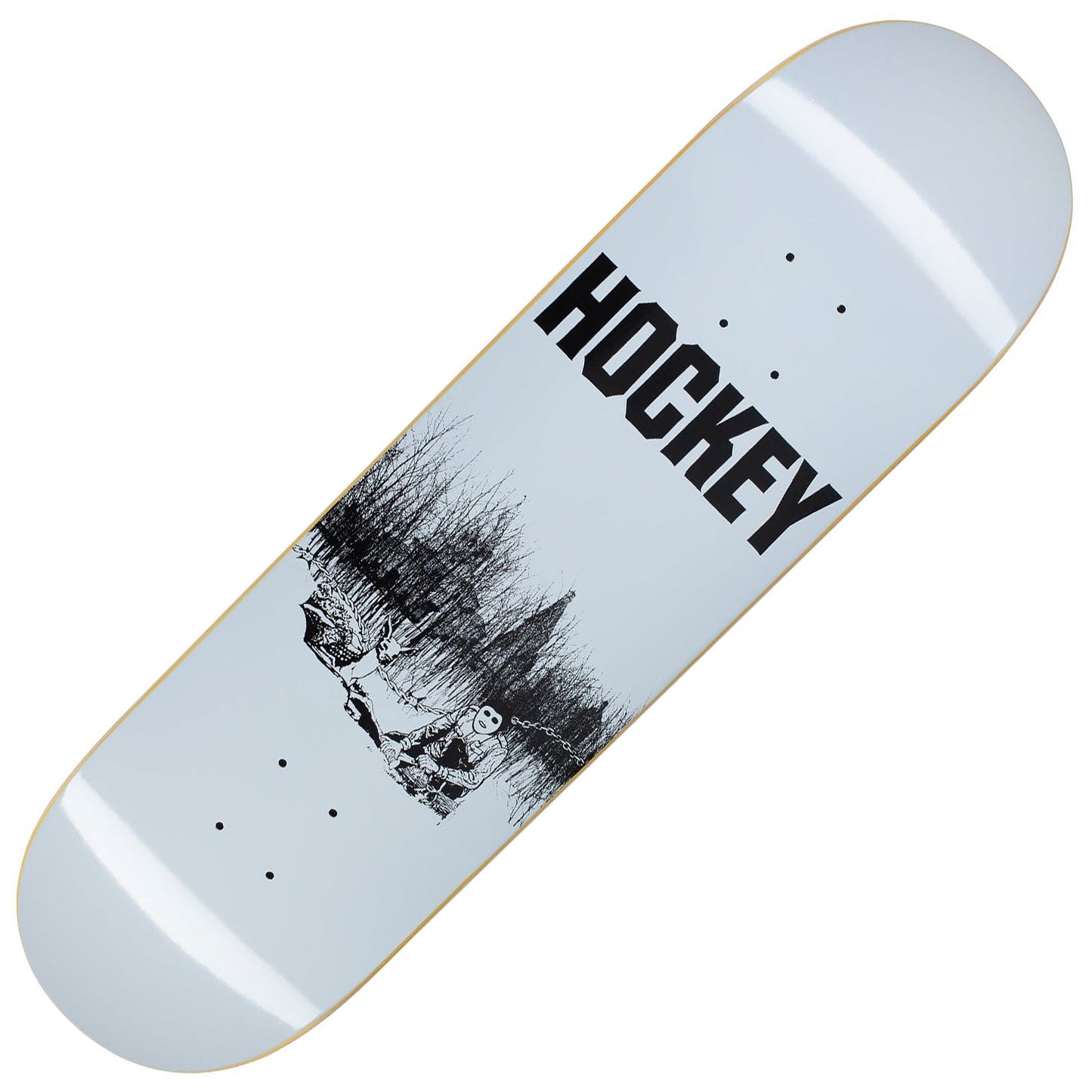 Hockey Whisper - Blue Nik Stain deck (8.44") - Tiki Room Skateboards - 1