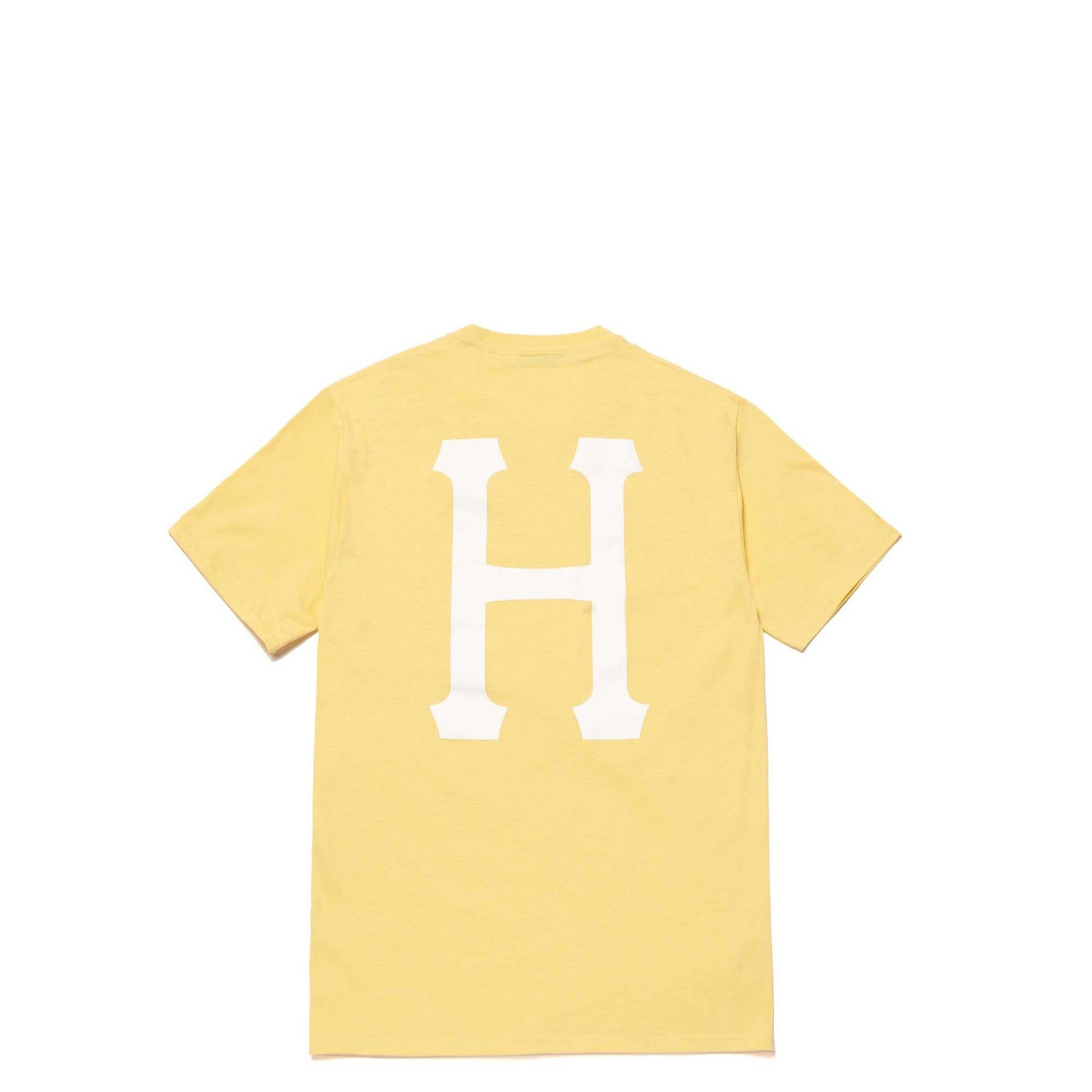 Huf Essentials Classic H Tee, washed yellow - Tiki Room Skateboards - 2