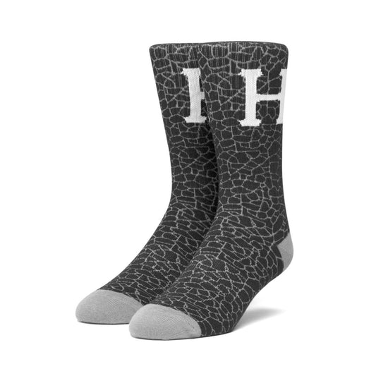 Huf Tonal Quake sock, black - Tiki Room Skateboards - 1