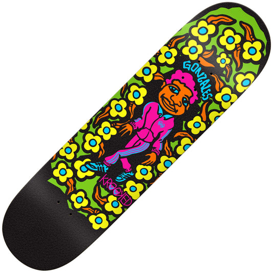 Krooked Gonz Sweatpants Blacklight deck (8.5) - Tiki Room Skateboards - 1