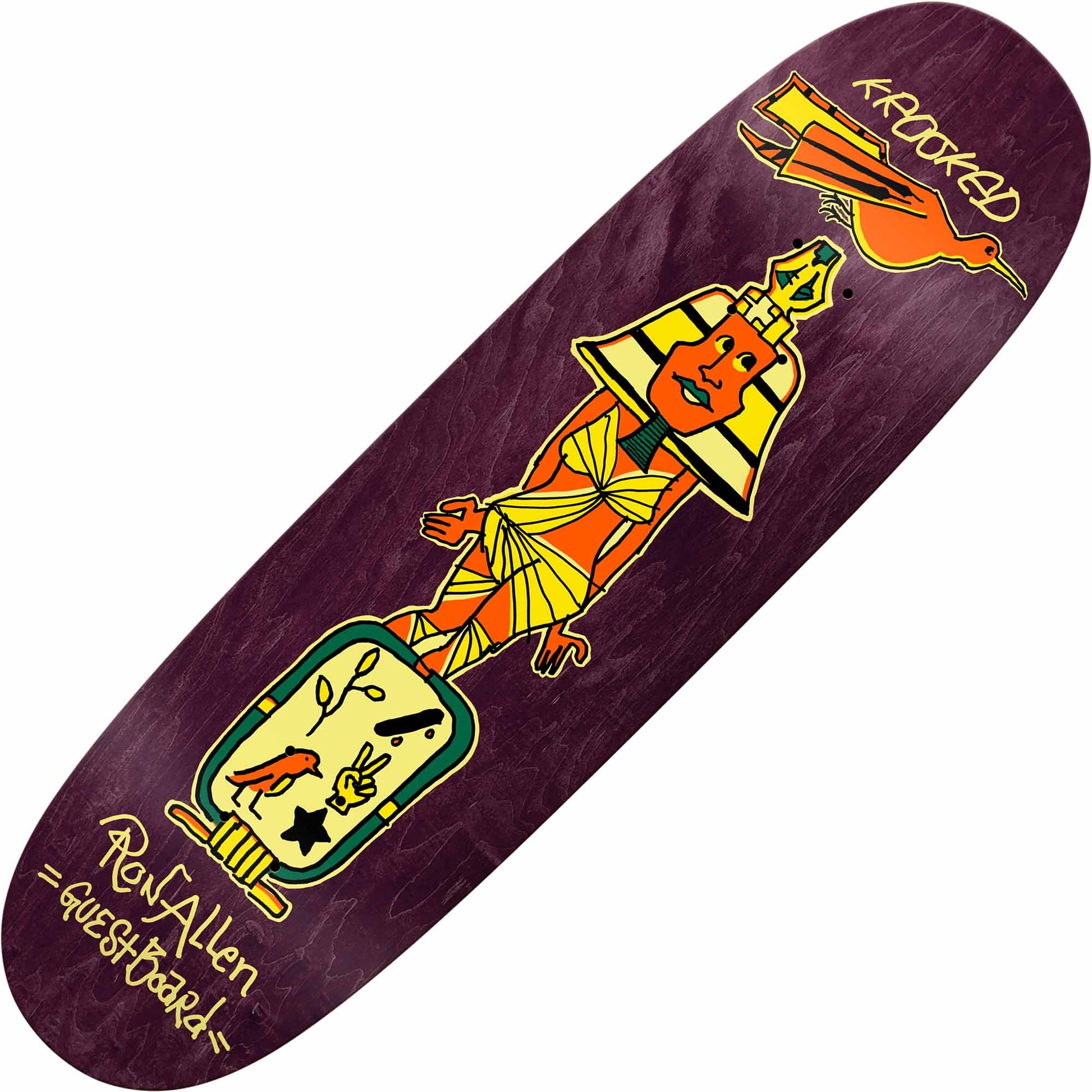 Krooked Ron Allen Guest Pro Deck (8.75") - Tiki Room Skateboards - 1