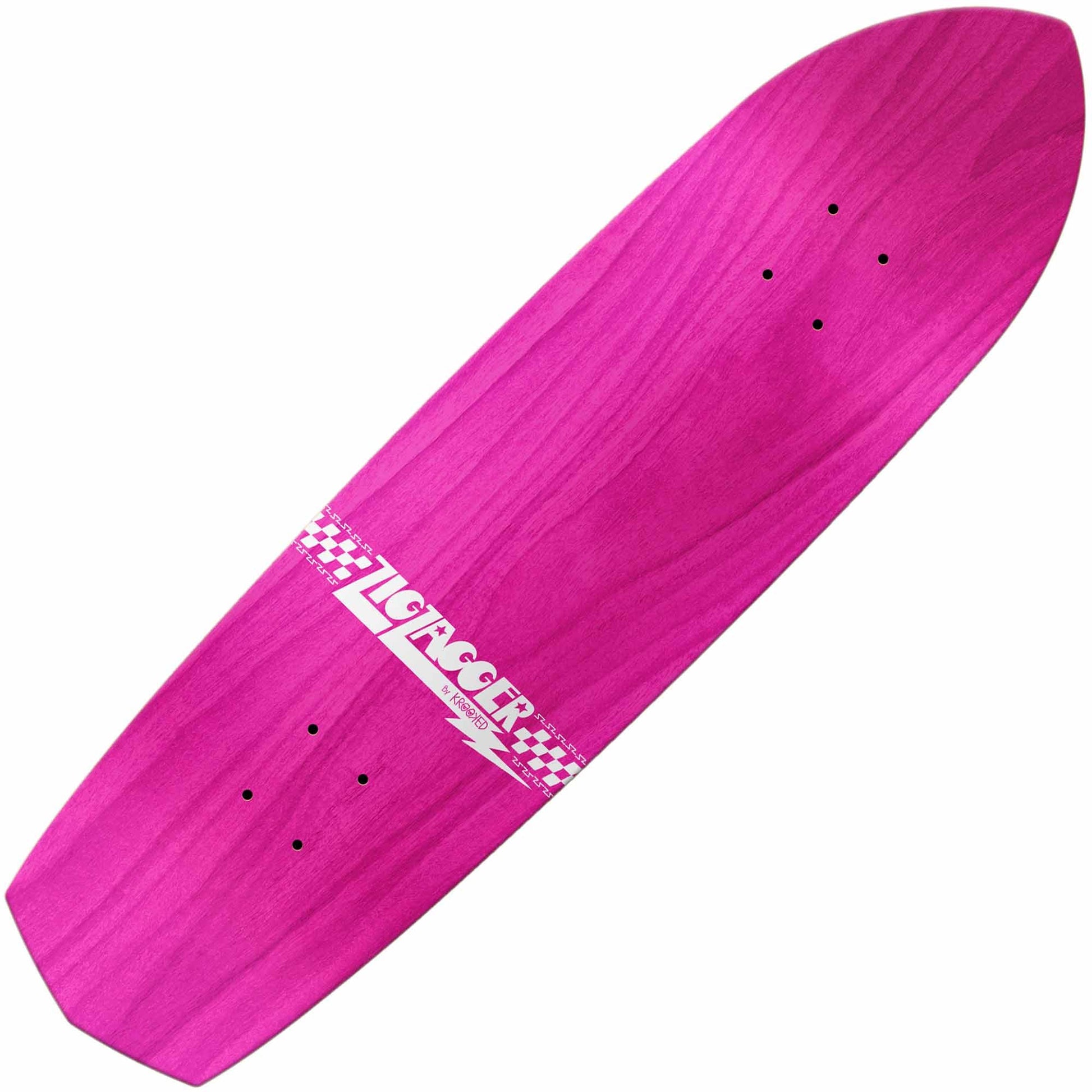 Krooked Zig Zagger OG Graphic Recolor Deck (8.625"), pink - Tiki Room Skateboards - 2