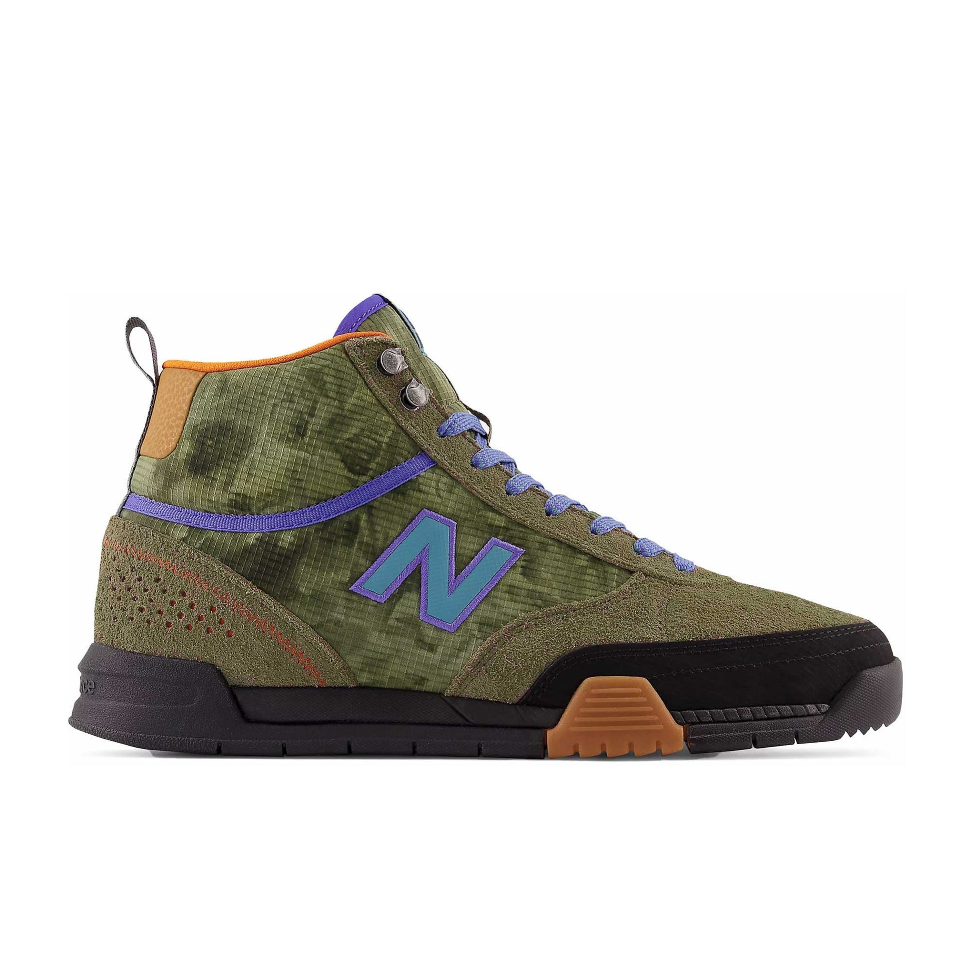 New Balance Numeric 440 Trail, olive with blue - Tiki Room Skateboards - 1