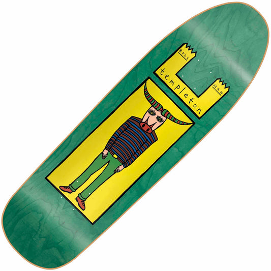 New Deal Templeton Bullman Reissue Deck, Green (9.35") - Tiki Room Skateboards - 1