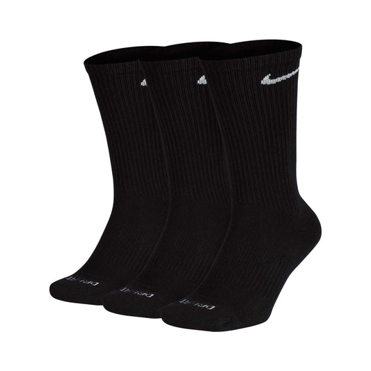 Nike Everyday Plus Cushioned Socks (3 Pairs), black/white, black/white - Tiki Room Skateboards - 1