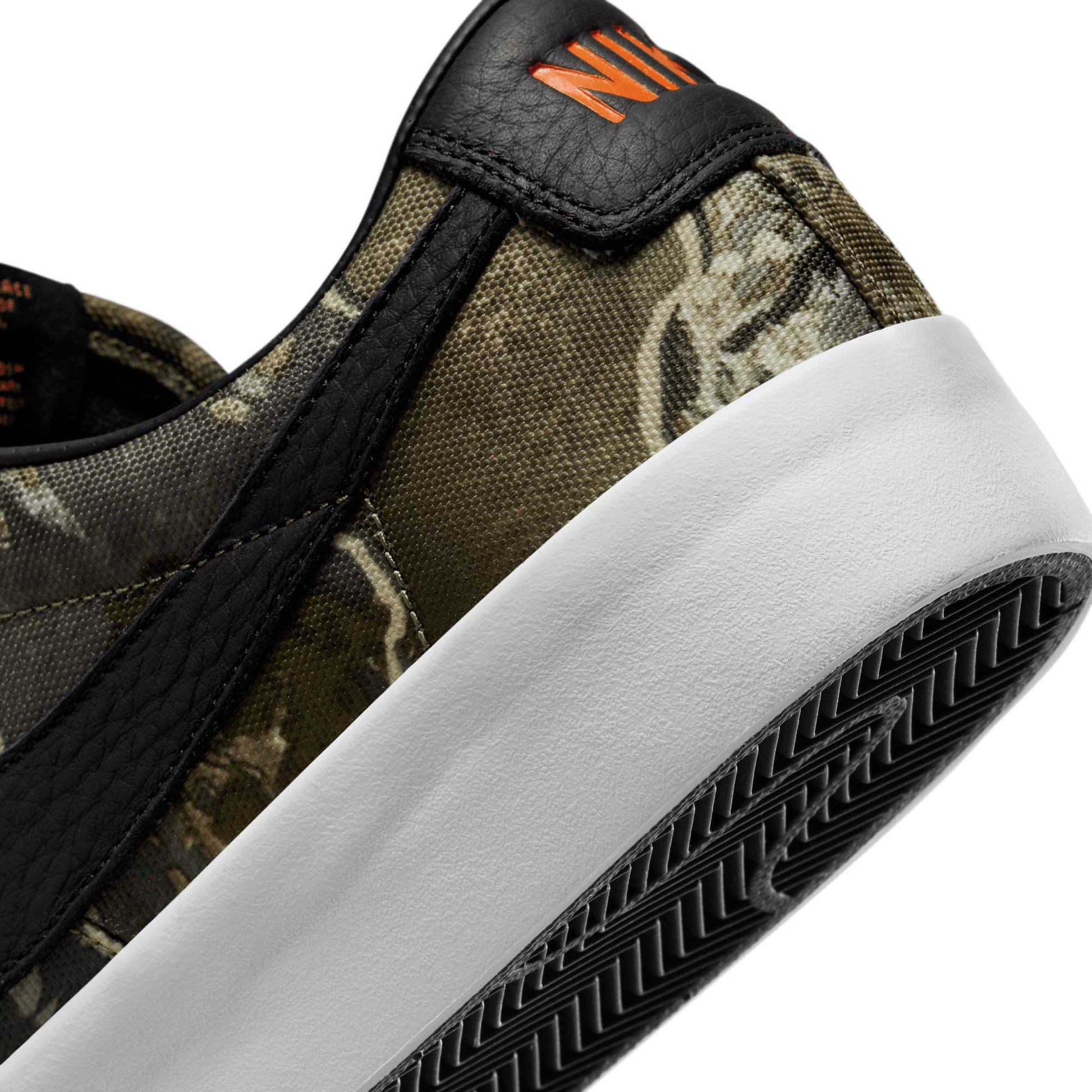Nike SB Blazer Low Pro GT Premium, black/safety orange-black-photon dust - Tiki Room Skateboards - 11