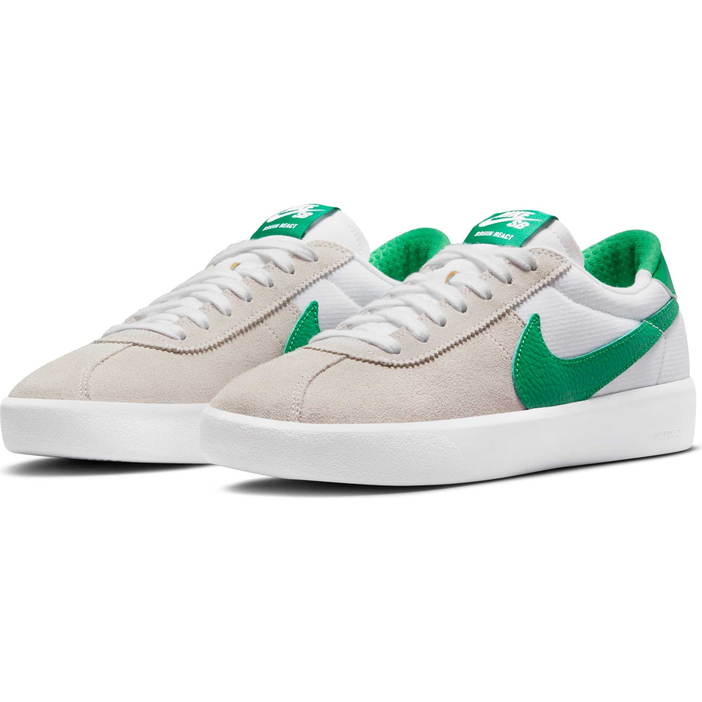 Nike SB Bruin React, white/lucky green-white-lucky green - Tiki Room Skateboards - 5
