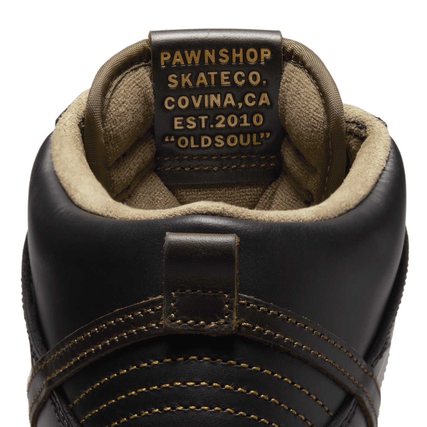 Nike SB Dunk High OG Pawnshop QS, black/black-metallic gold - Tiki Room Skateboards - 13