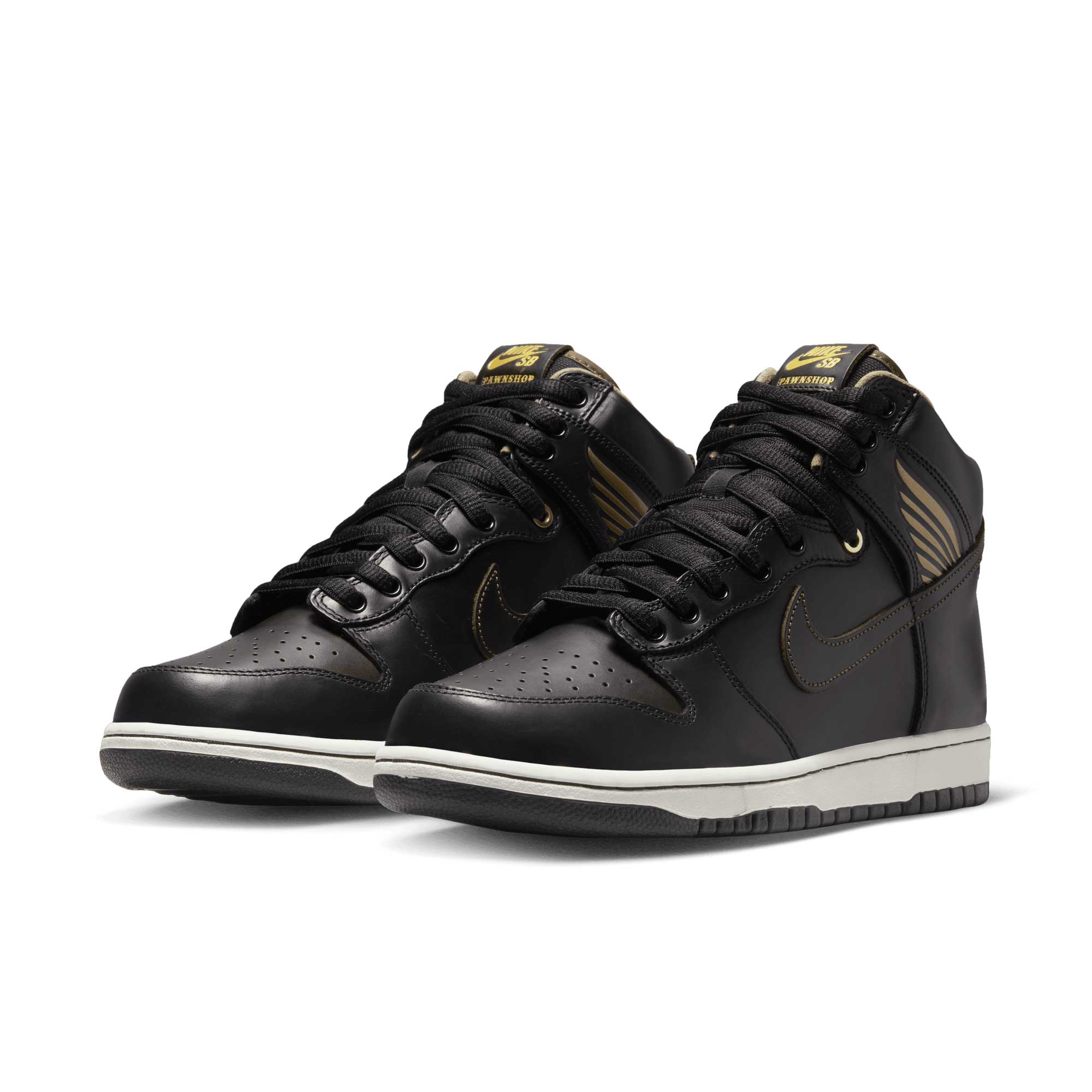 Nike SB Dunk High OG Pawnshop QS, black/black-metallic gold