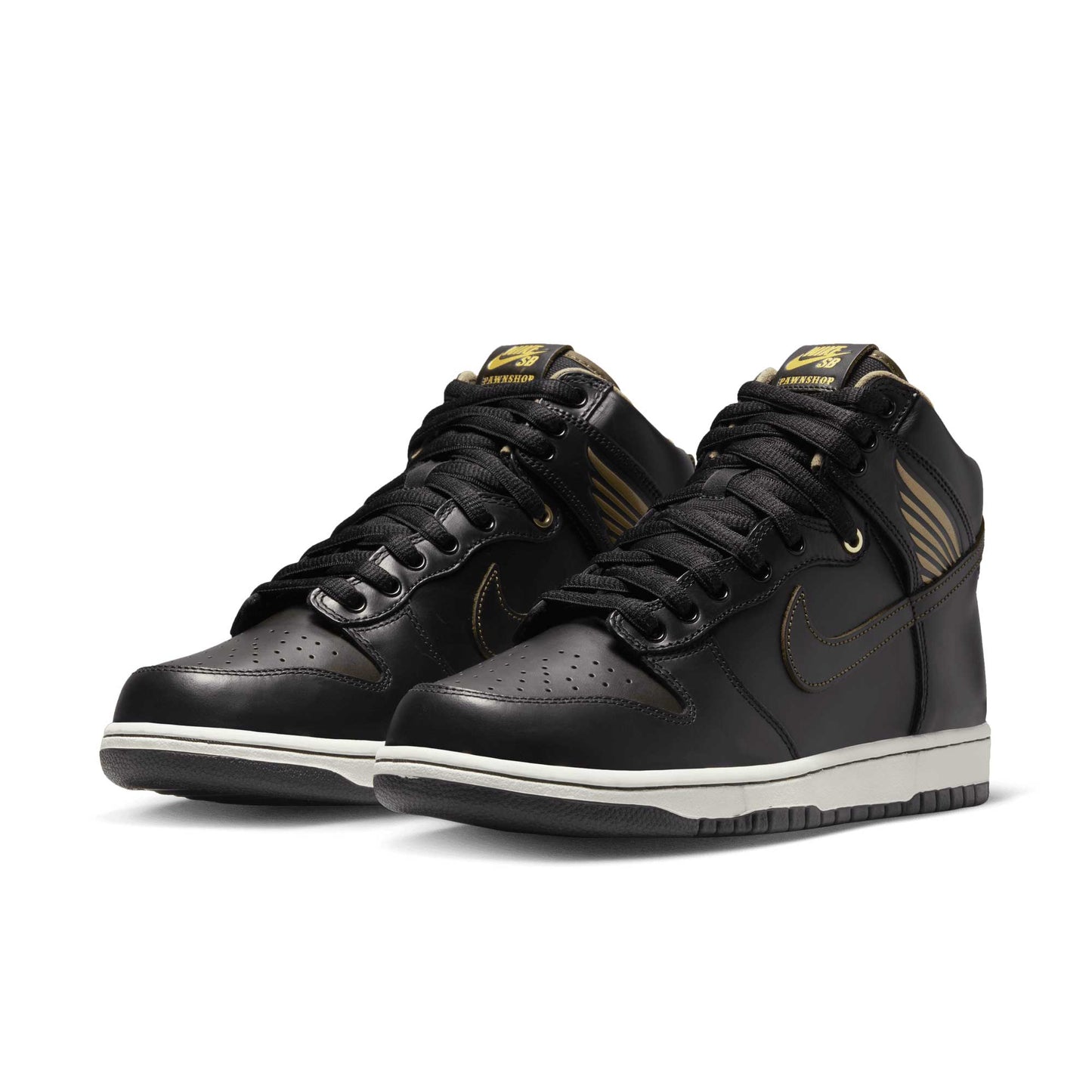 Nike SB Dunk High OG Pawnshop QS, black/black-metallic gold - Tiki Room Skateboards - 2