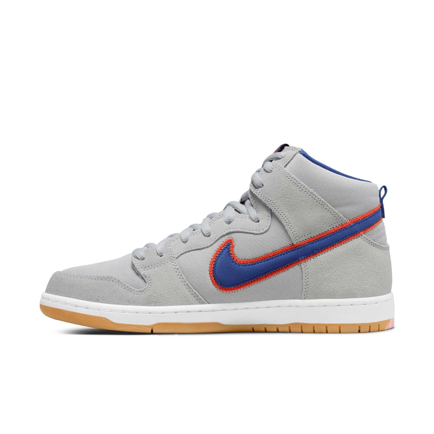 Nike SB Dunk High Premium, cloud grey/rush blue - team orange - white - Tiki Room Skateboards - 9