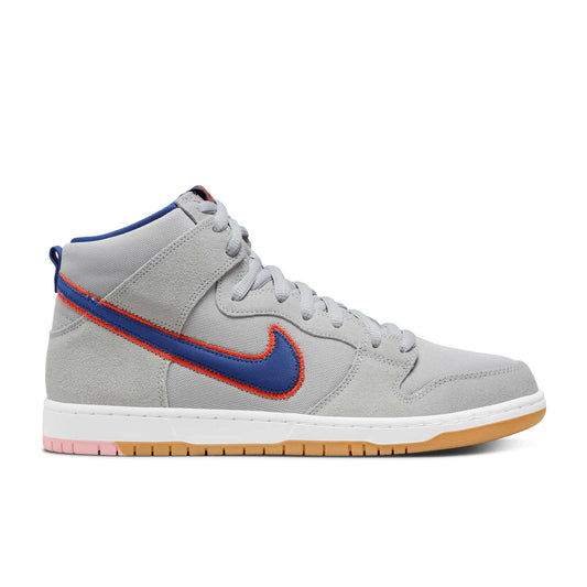 Nike SB Dunk High Premium, cloud grey/rush blue - team orange - white - Tiki Room Skateboards - 1