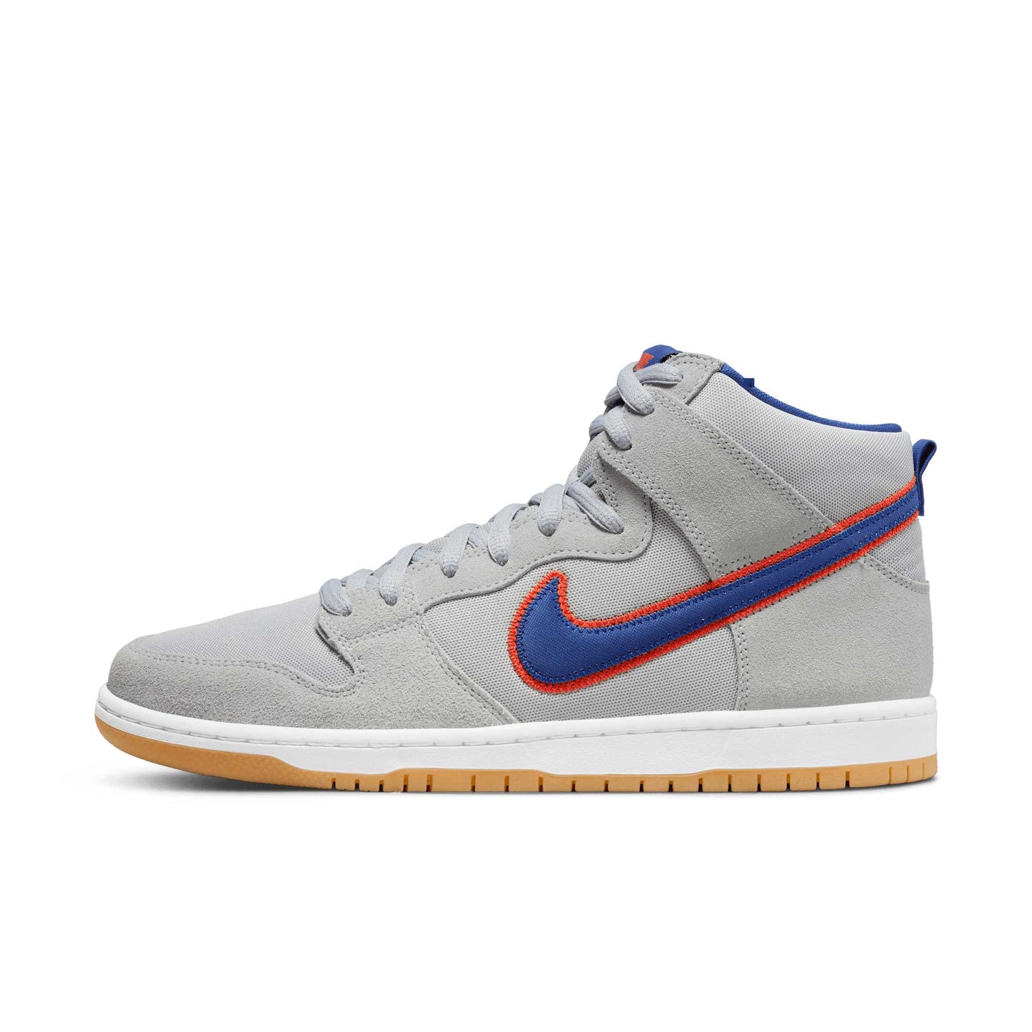 Nike SB Dunk High Premium, cloud grey/rush blue - team orange - white - Tiki Room Skateboards - 8