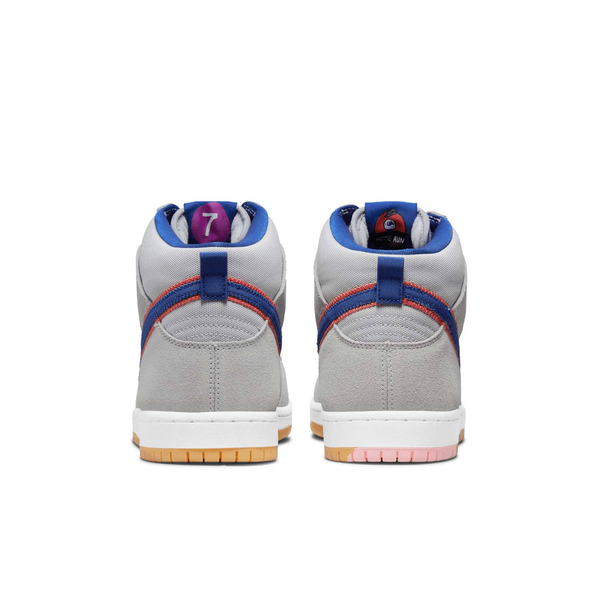 Nike SB Dunk High Premium, cloud grey/rush blue - team orange - white - Tiki Room Skateboards - 4