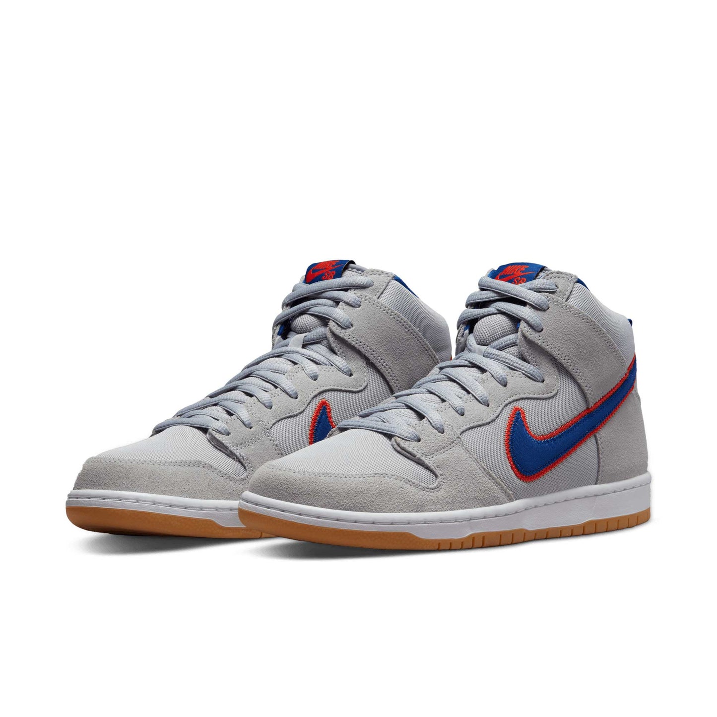 Nike SB Dunk High Premium, cloud grey/rush blue - team orange - white - Tiki Room Skateboards - 2