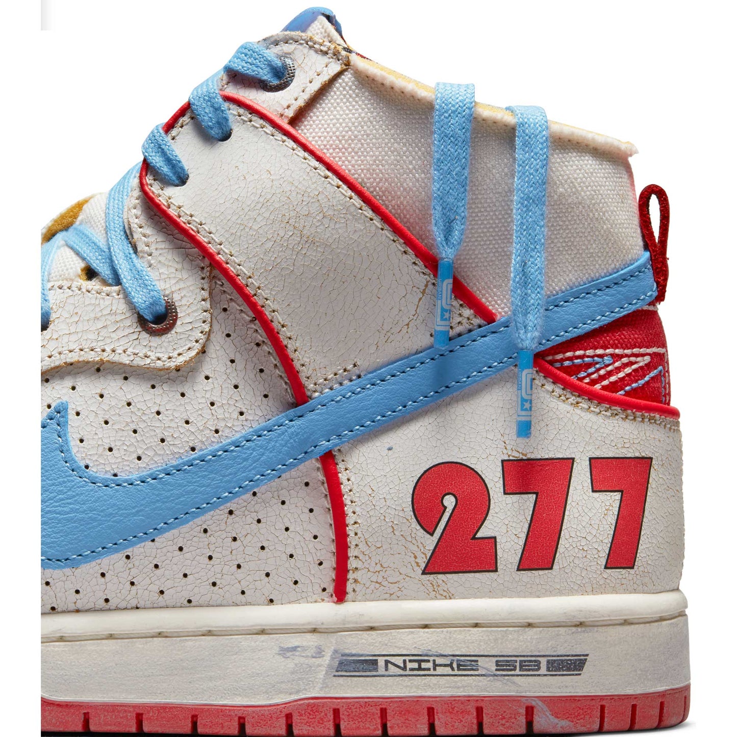 Nike SB Dunk High Pro Decon Magnus Walker, sail/blue beyond - track red - Tiki Room Skateboards - 13