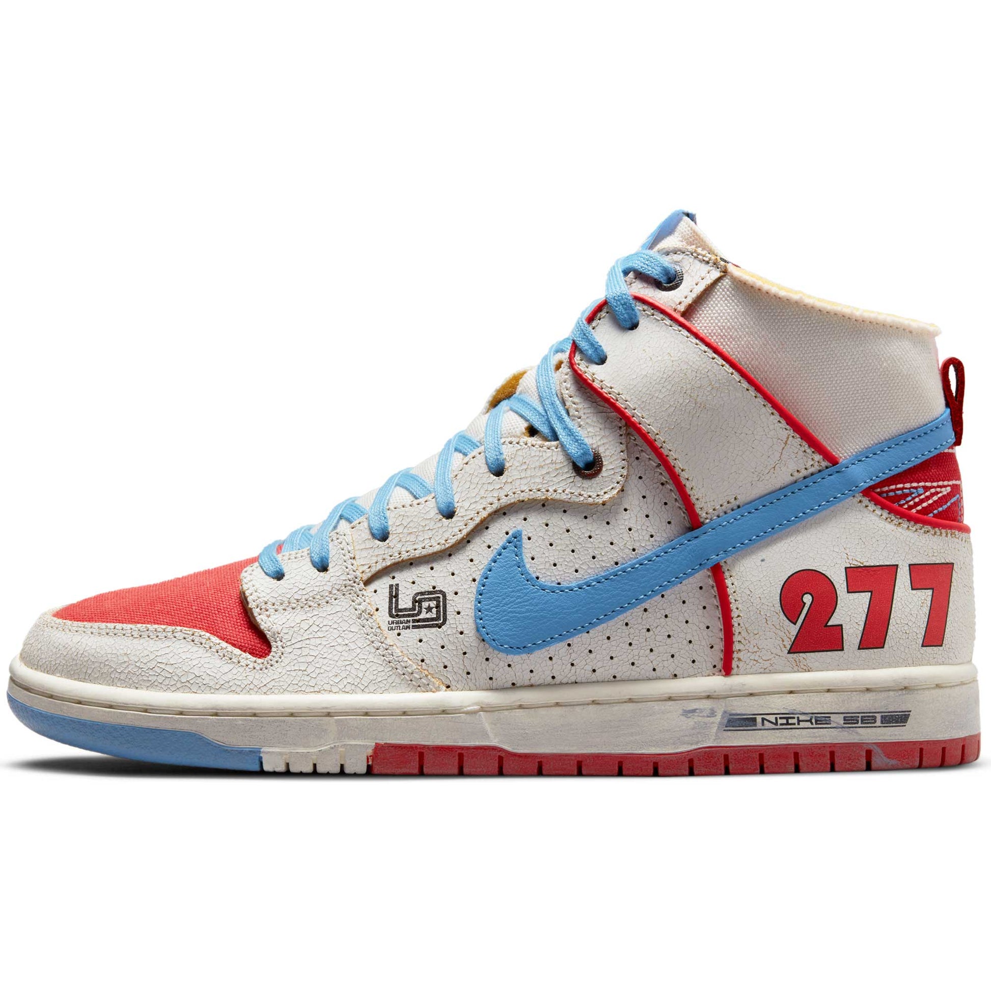 Nike SB Dunk High Pro Decon Magnus Walker, sail/blue beyond - track red - Tiki Room Skateboards - 6