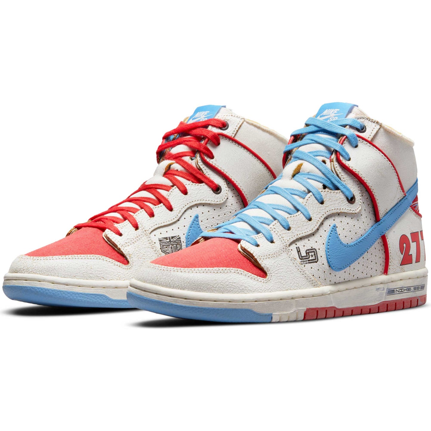 Nike SB Dunk High Pro Decon Magnus Walker, sail/blue beyond - track red - Tiki Room Skateboards - 2