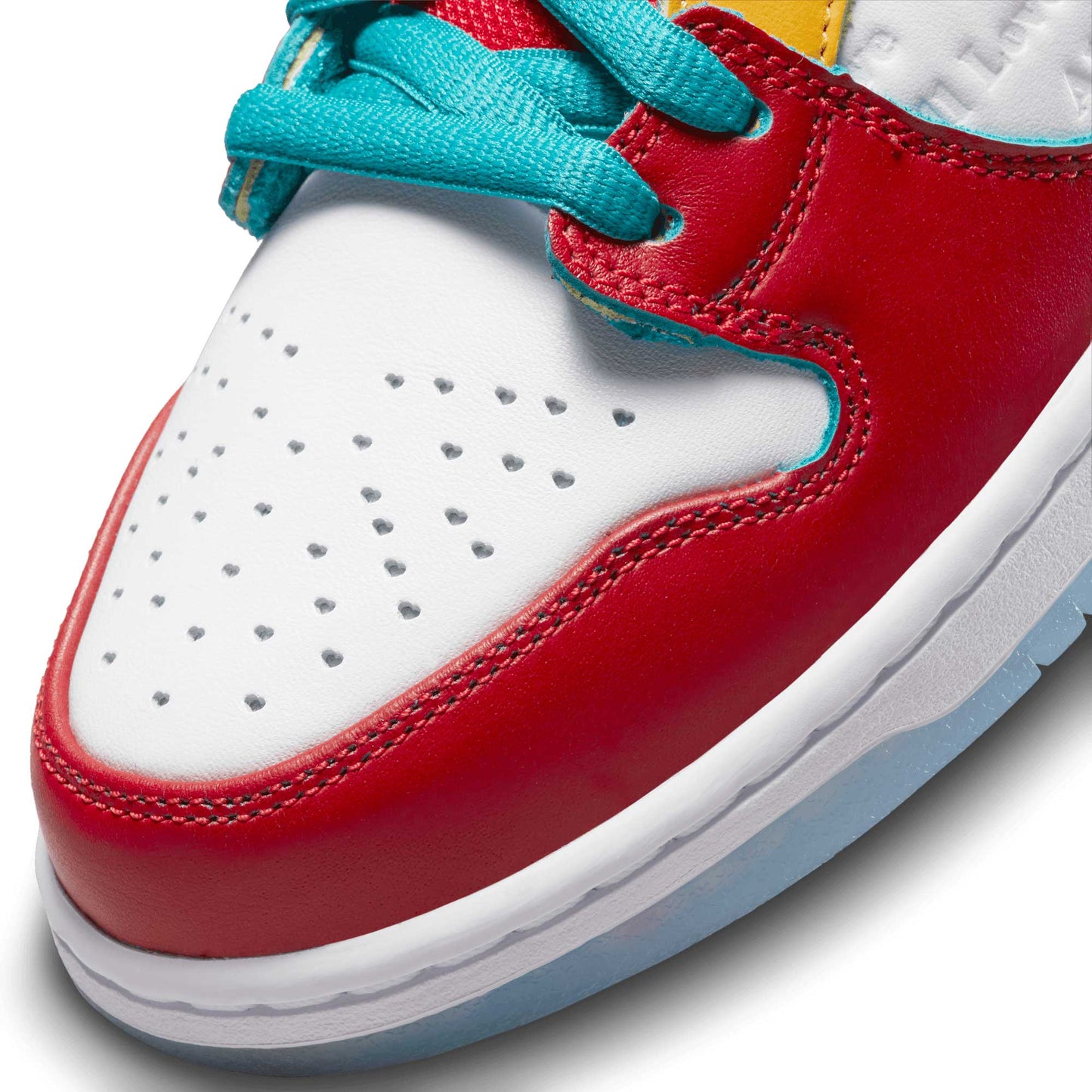 Nike SB Dunk High Pro froSkate, white/metallic gold - university red - Tiki Room Skateboards - 12
