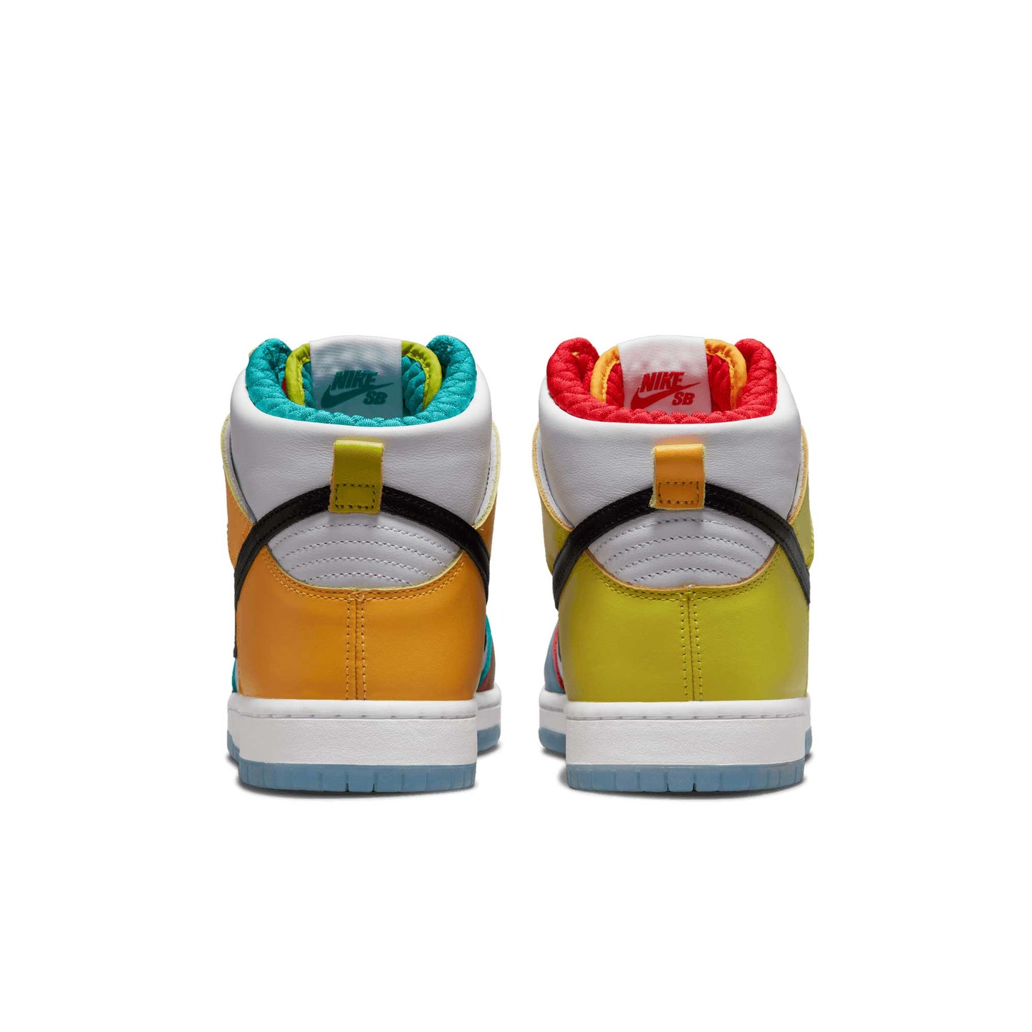 Nike SB Dunk High Pro froSkate, white/metallic gold - university red - Tiki Room Skateboards - 3