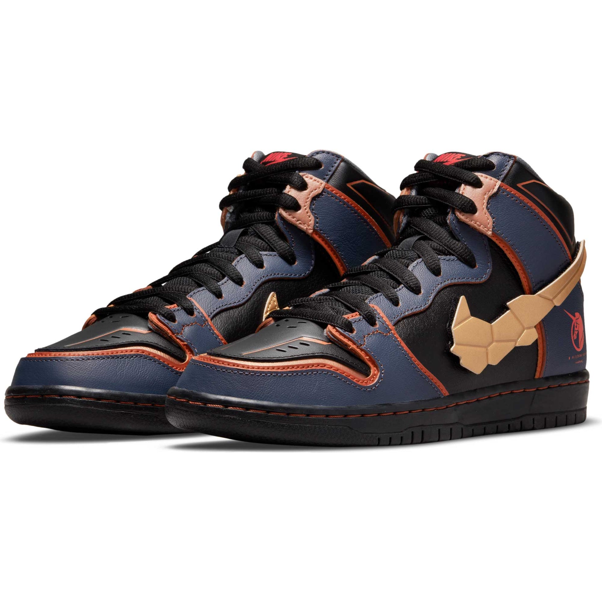 Nike SB Dunk High Pro Gundam Banshee, thunder blue/metallic gold - Tiki Room Skateboards - 2