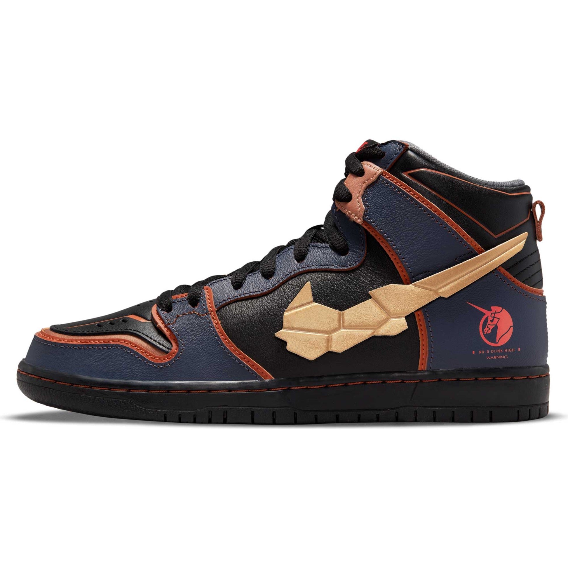 Nike SB Dunk High Pro Gundam Banshee, thunder blue/metallic gold - Tiki Room Skateboards - 6