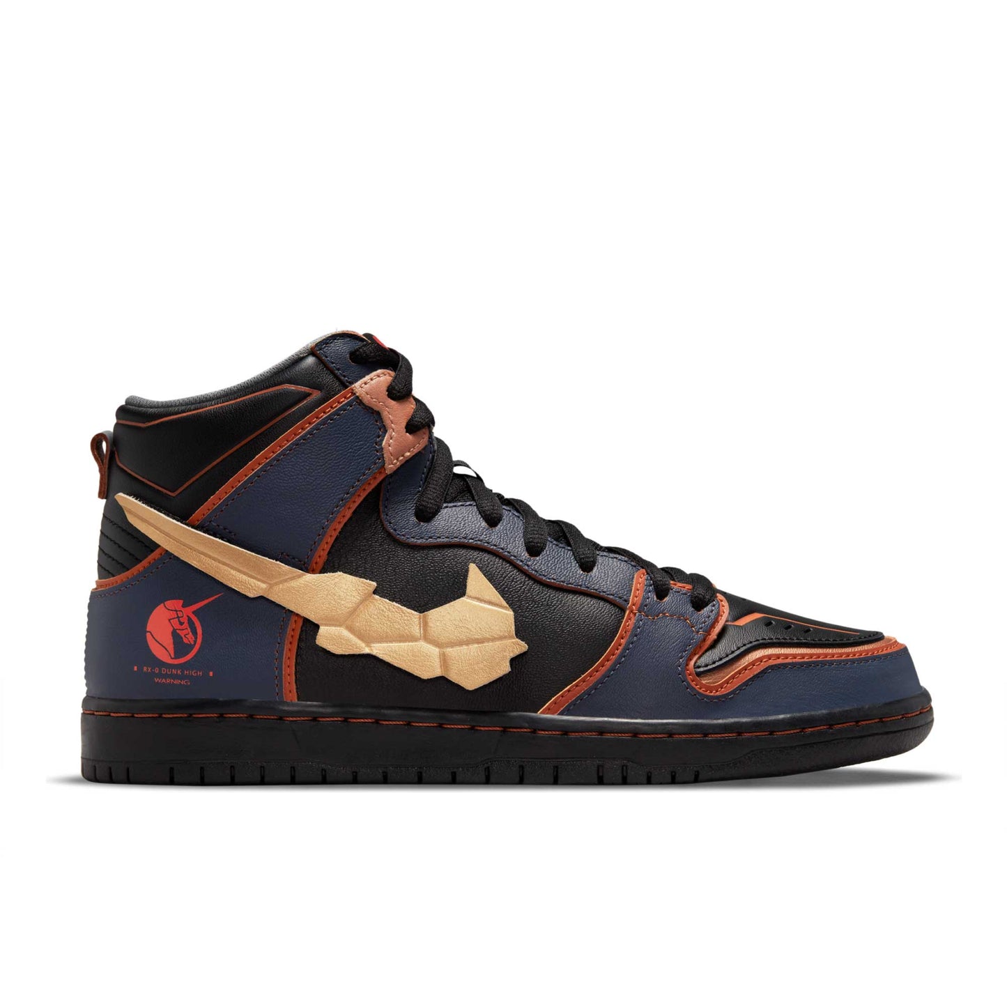 Nike SB Dunk High Pro Gundam Banshee, thunder blue/metallic gold - Tiki Room Skateboards - 1
