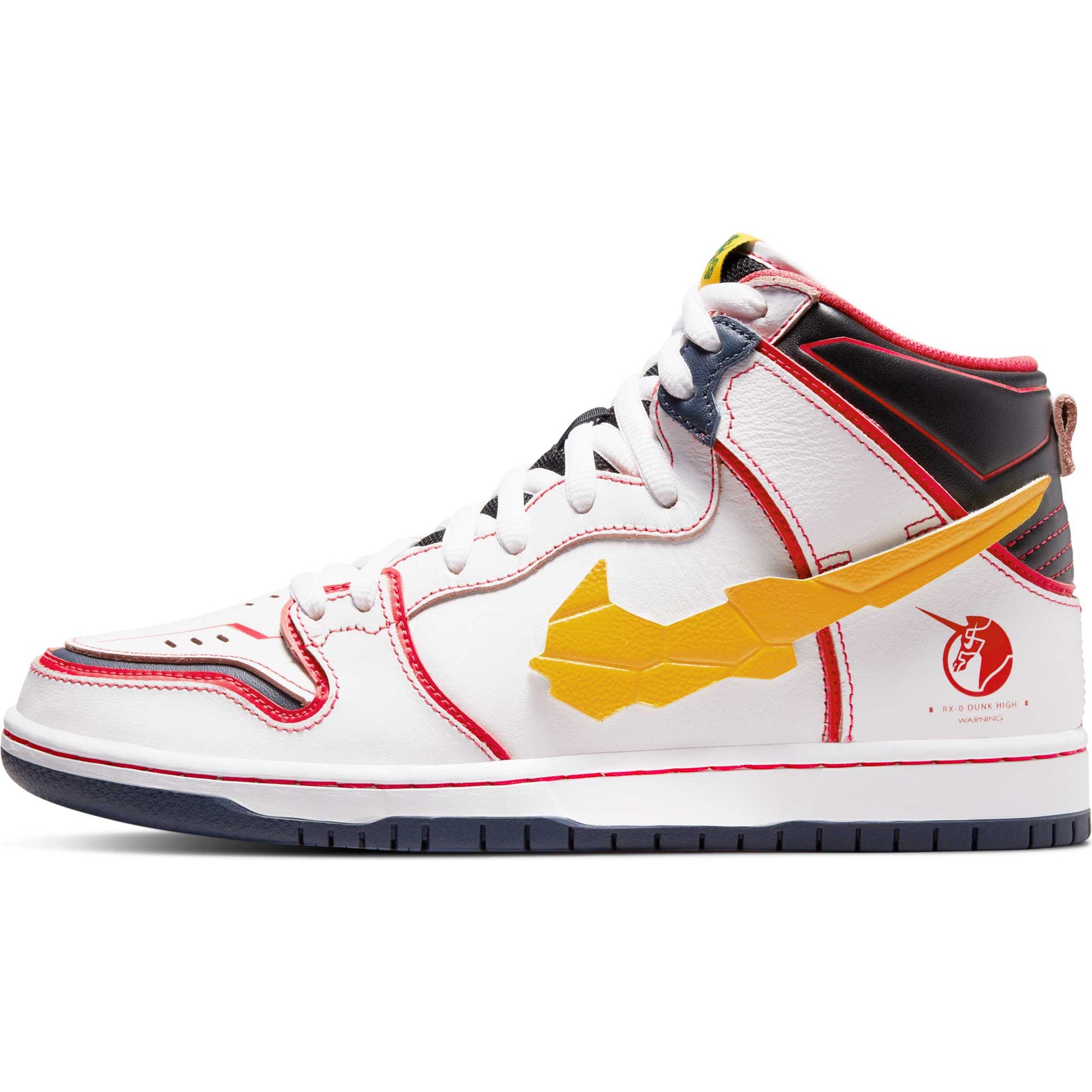 Nike SB Dunk High Pro Gundam Unicorn, white/amarillo - Tiki Room Skateboards - 7